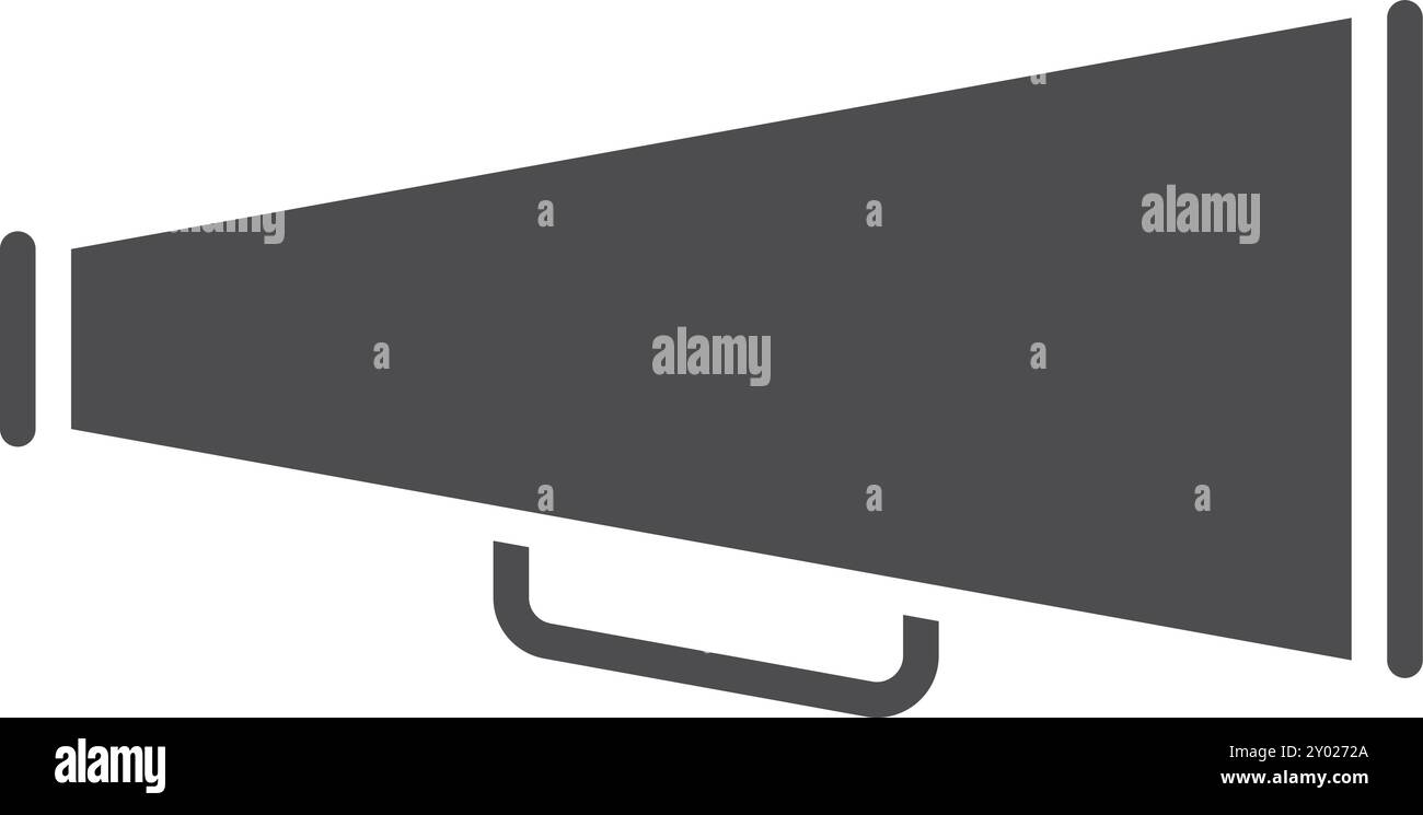 Schwarzes Symbol für Sprachlautstärke. Symbol für öffentlichen Lautsprecher Stock Vektor