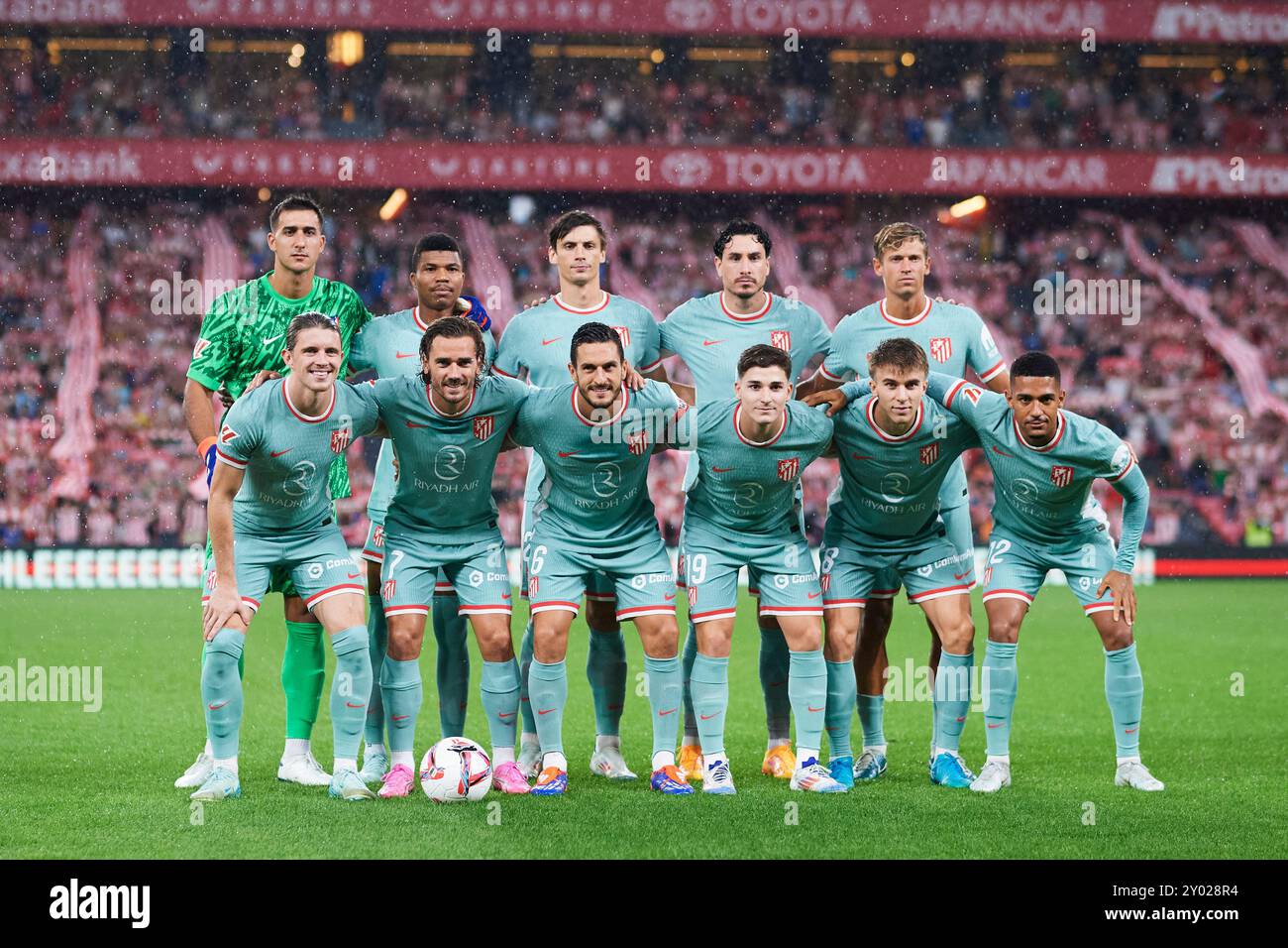 Atletico de Madrid wurde am 31. August 2024 im San Mames Stadium in Bilbao, Spanien, beim LaLiga EA Sports Spiel zwischen Athletic Club und Atletico de Madrid gespielt. Quelle: Cesar Ortiz Gonzalez/Alamy Live News Stockfoto