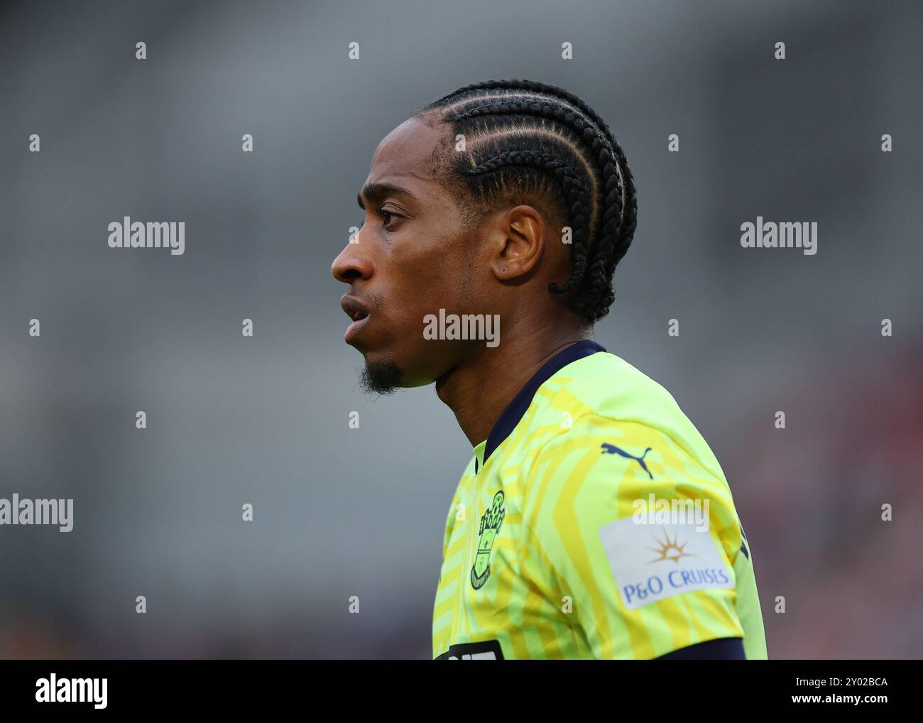 31. August 2024; Gtech Community Stadium, Brentford, London, England; Premier League Football, Brentford gegen Southampton; Kyle Walker-Peters aus Southampton Stockfoto