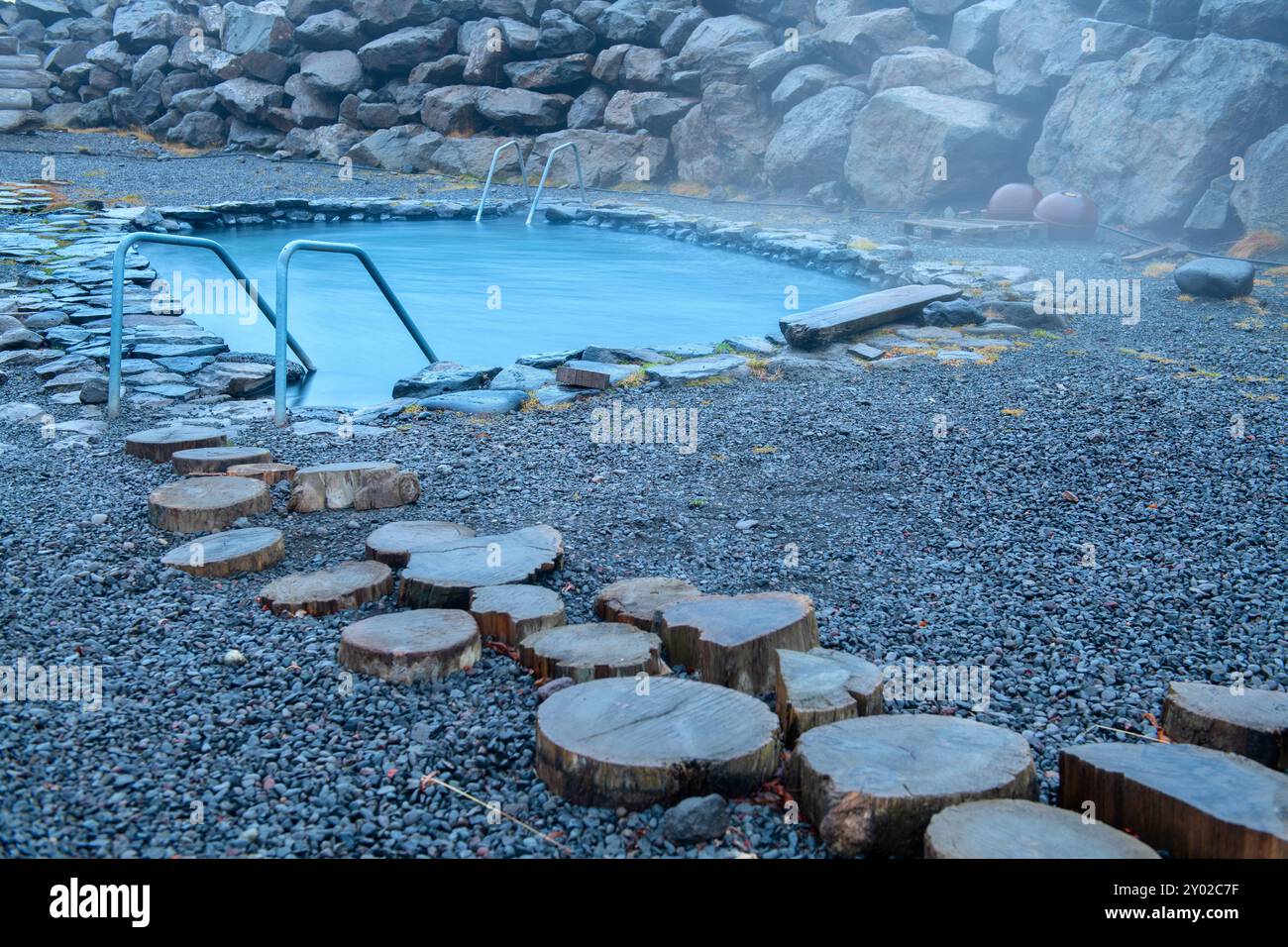 Heiße Quellen in Island. Stockfoto