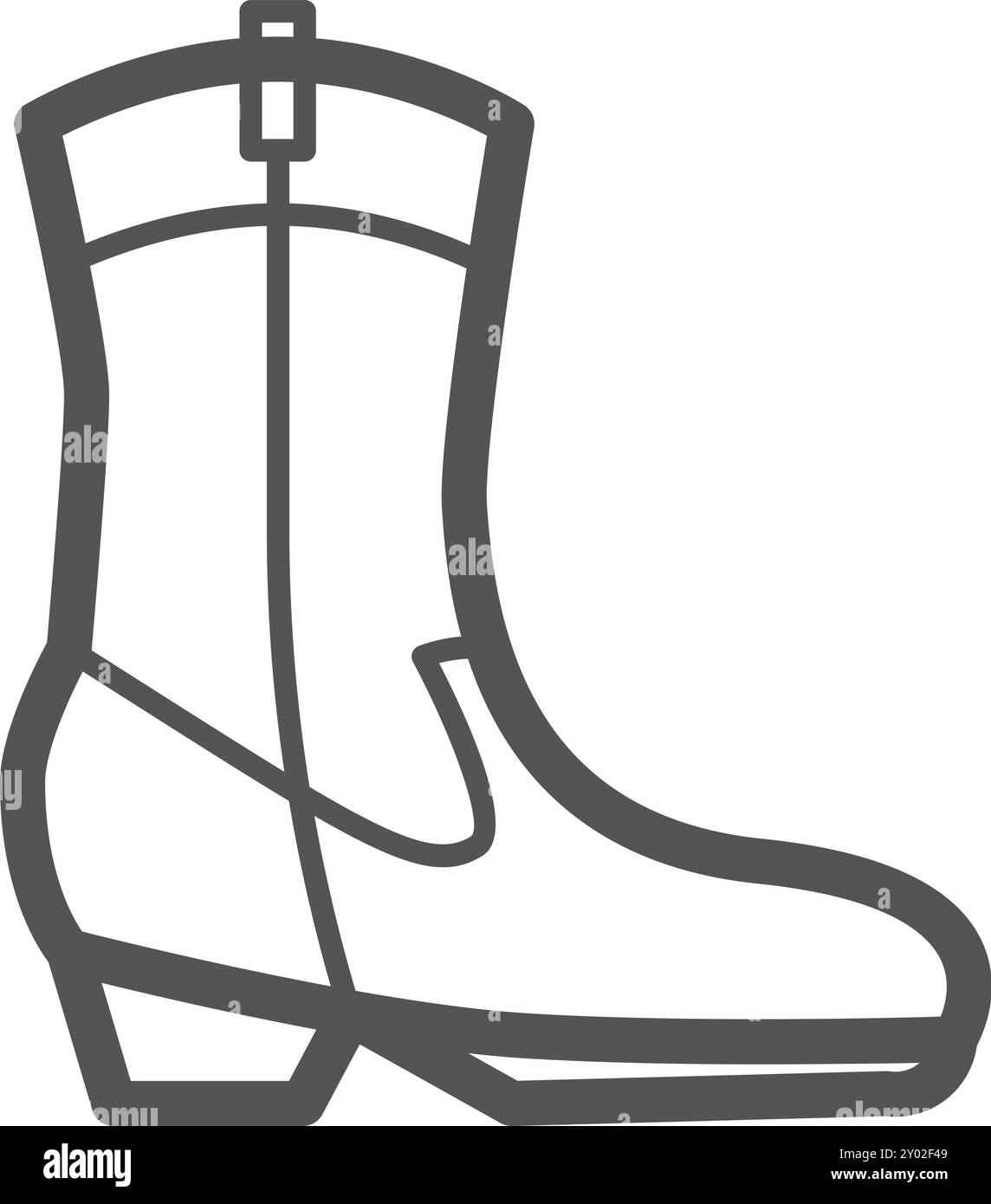 Lederstiefel für Damen. Herbstschuhe Stock Vektor