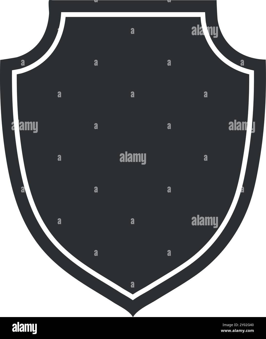 Schild schwarz Symbol. Sicherheitssymbol. Garantieschild Stock Vektor