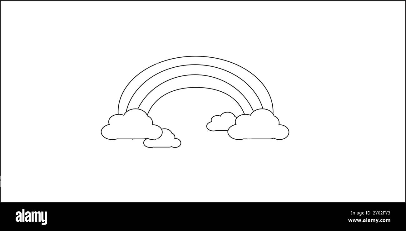 Regenbogensymbol auf transparentem Hintergrund Stock Vektor