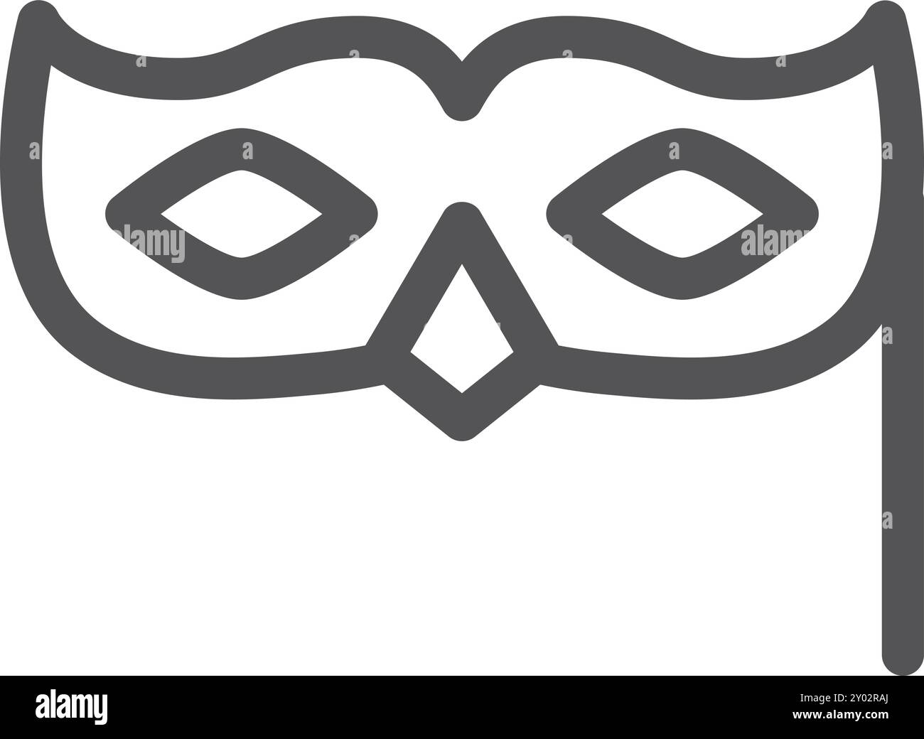 Zeilensymbol für die Kinomaske. Opera-Symbol. Karnevalsfeier-Schild Stock Vektor