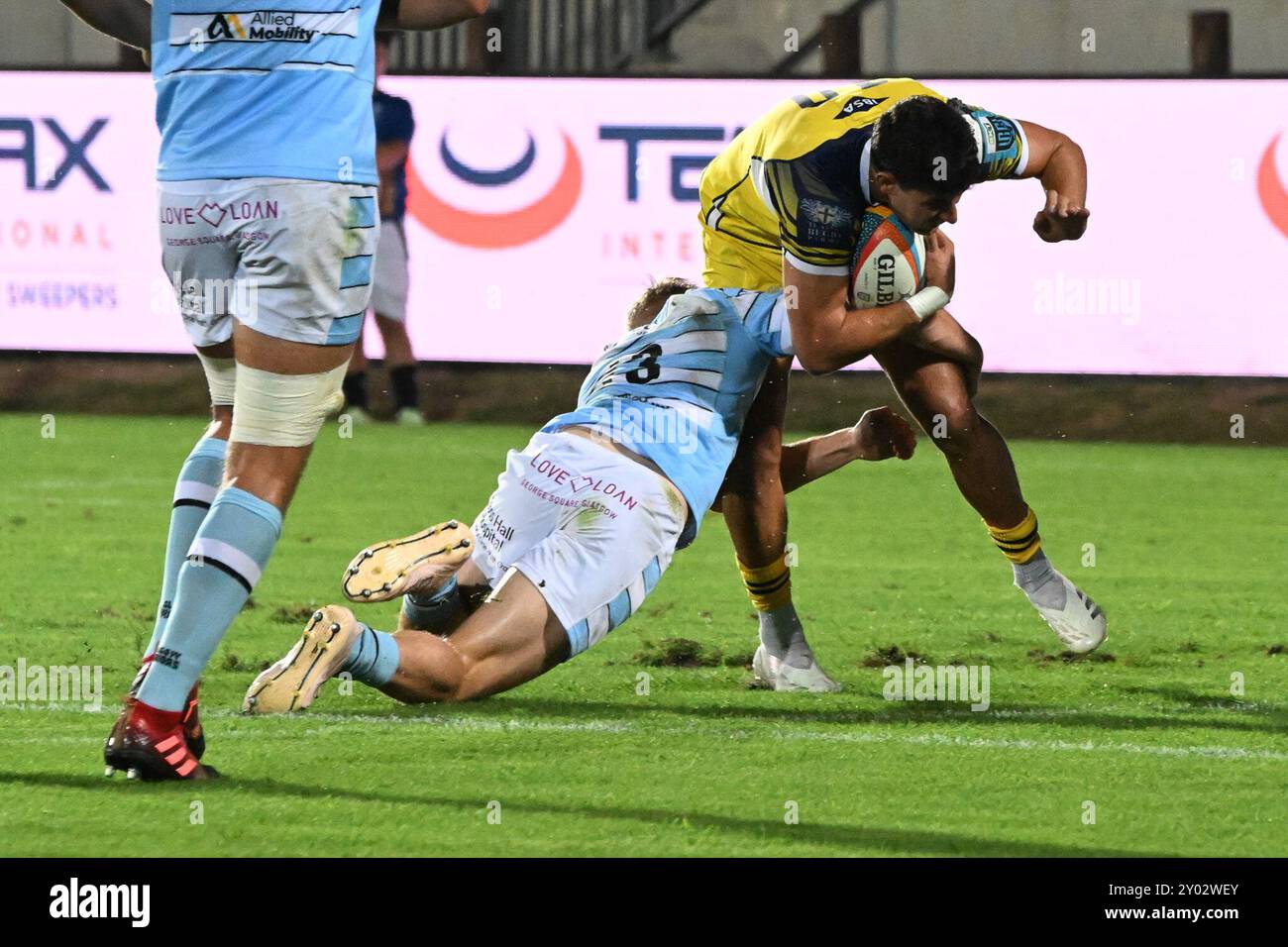 Bilder von Zebre Parma und Glasgow Warriors Match im Stadio Lanfranchi Parma, 31. august 2024 während des Testspiels - Zebre Parma vs Glasgow Warriors, Sonstiges in Parma, Italien, August 31 2024 Stockfoto