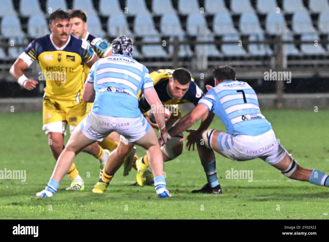 Bilder von Zebre Parma und Glasgow Warriors Match im Stadio Lanfranchi Parma, 31. august 2024 während des Testspiels - Zebre Parma vs Glasgow Warriors, Sonstiges in Parma, Italien, August 31 2024 Stockfoto