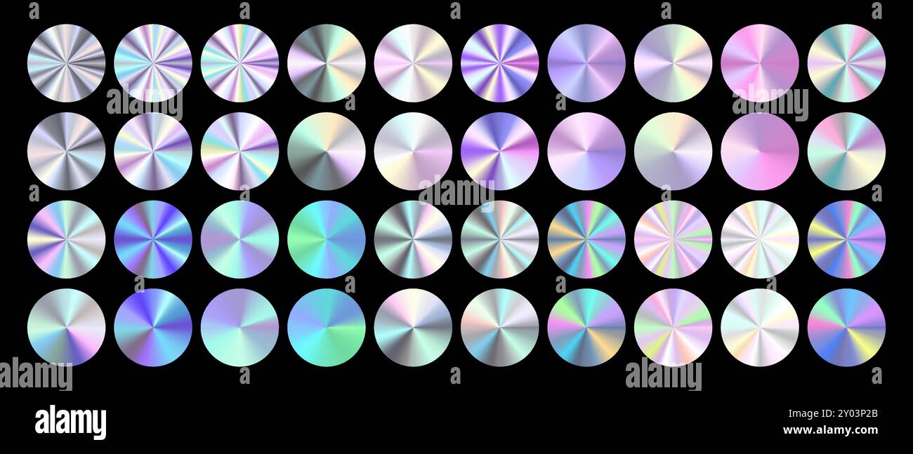 Runde Hologramm-Metallfolie Stock Vektor