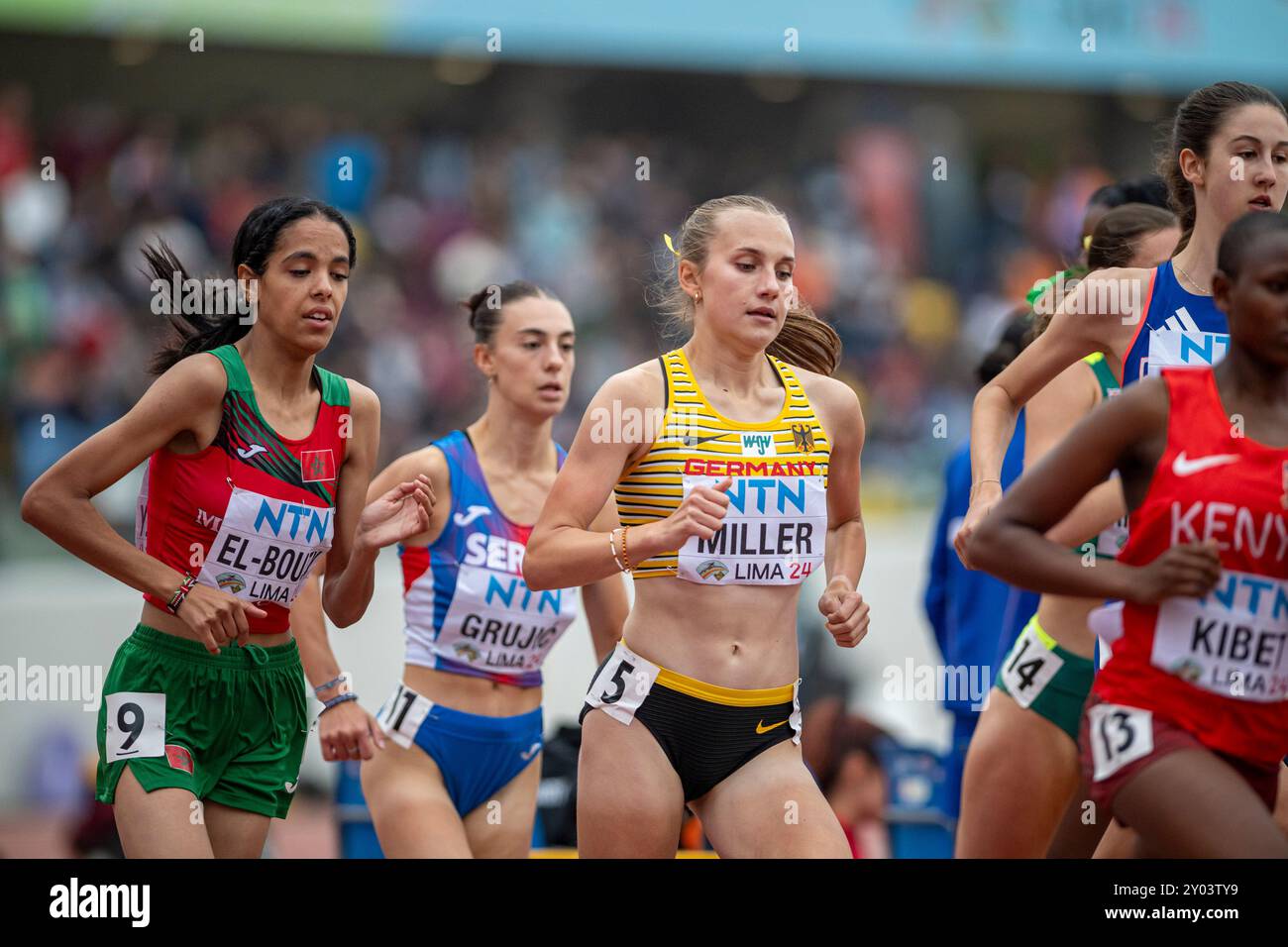 Lera MILLER (VfL Loeningen), DEUTSCHLAND, 1500 Meter Frauen PRO, Leichtathletik, Leichtathletik, Leichtathletik, Leichtathletik, Leichtathletik, U20 Leichtathletik Weltmeisterschaften Lima 24, U20 Leichtathletik Weltmeisterschaften, 31.08.2024, Foto: Eibner-Pressefoto/Jan Papenfuss Stockfoto