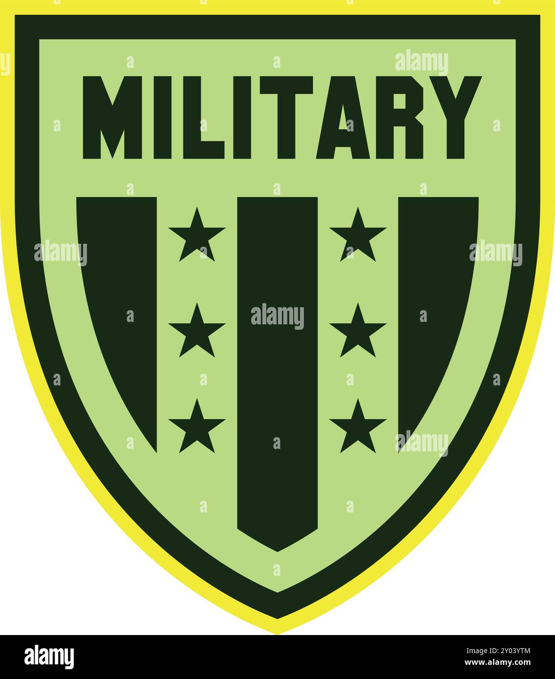 Militärabzeichen. Schildförmiger Army Force Patch Stock Vektor