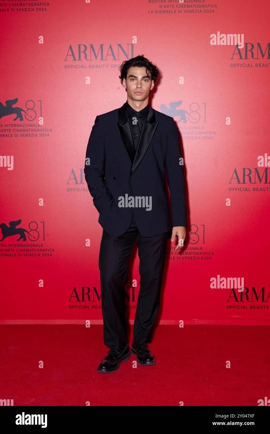 Jacob Rott 81. Venedig Film Festival Party Armani Beauty Photocall - Teil 1 Palazzo dell'Arsenale - Venedig, Italien. 31. August 2024. © SGPItalia ID 130810_048 * nicht exklusives Guthaben: SIPA US/Alamy Live News Stockfoto