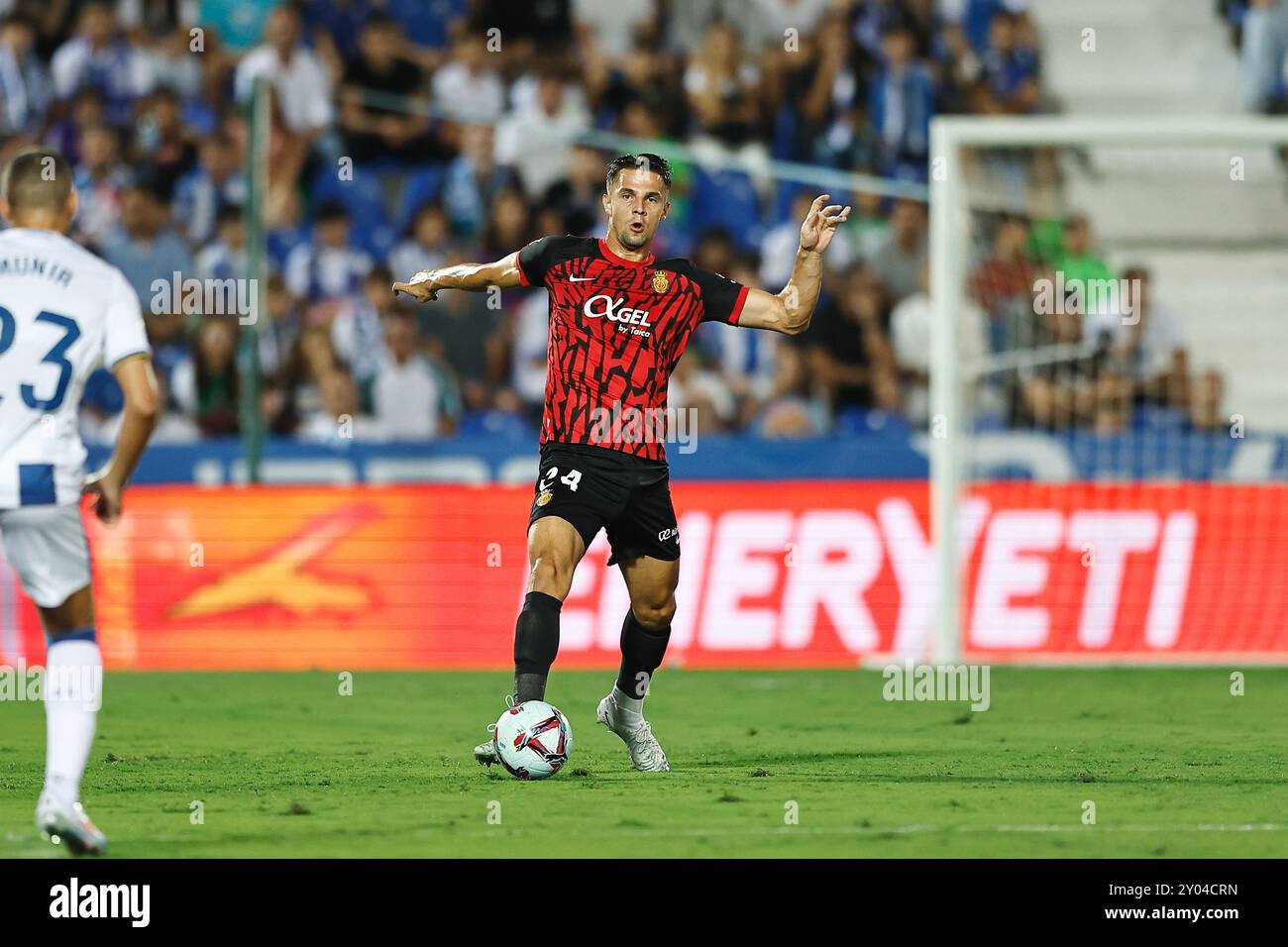 Leganes, Spanien. 31. August 2024. Martin Valjent (Mallorca) Fußball/Fußball : spanisches Spiel "La Liga EA Sports" zwischen CD Leganes 0-1 RCD Mallorca im Estadio Municipal de Butarque in Leganes, Spanien. Quelle: Mutsu Kawamori/AFLO/Alamy Live News Stockfoto