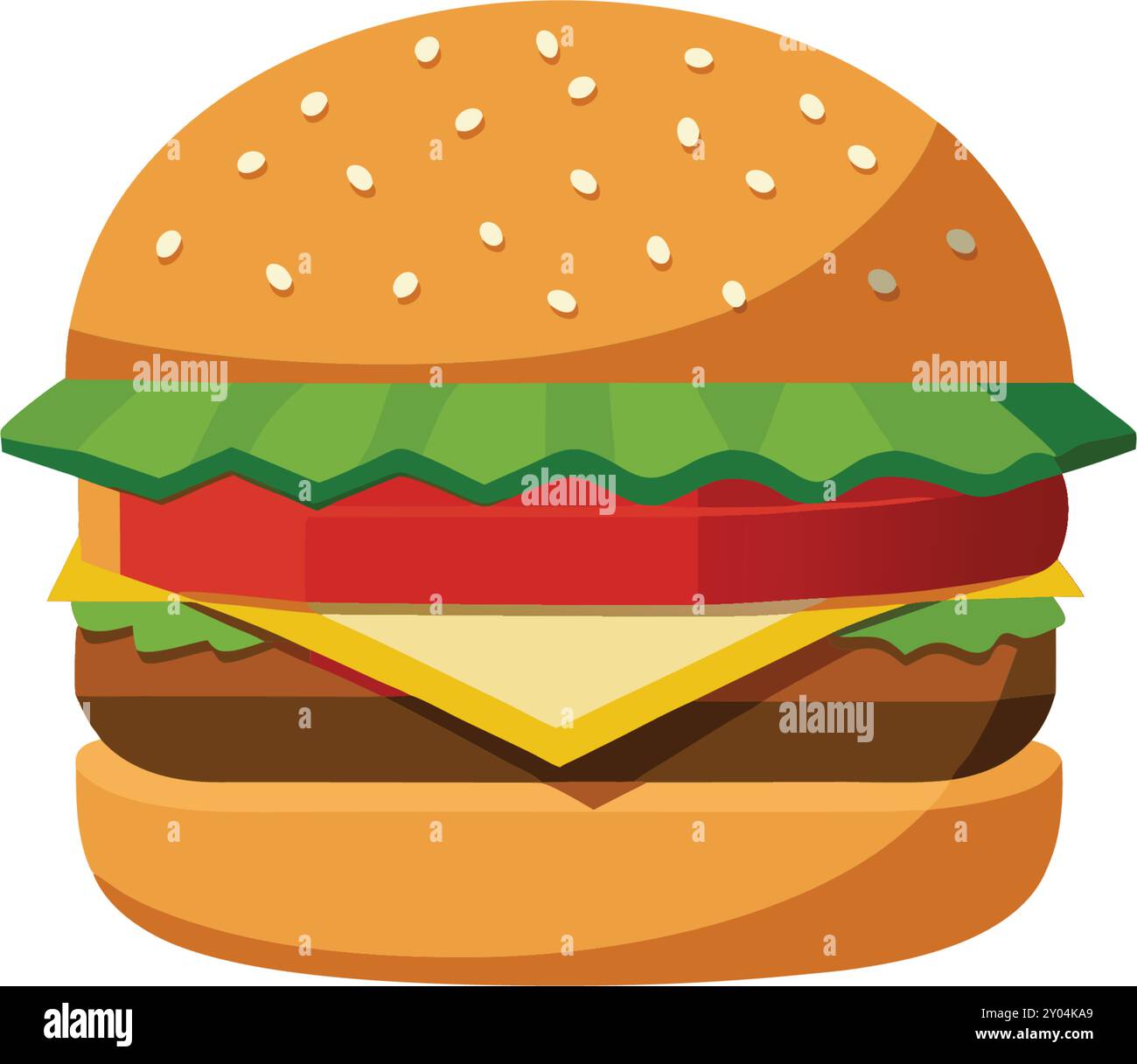 Hamburger Mit Bun Und Zwiebelvektor Stock Vektor