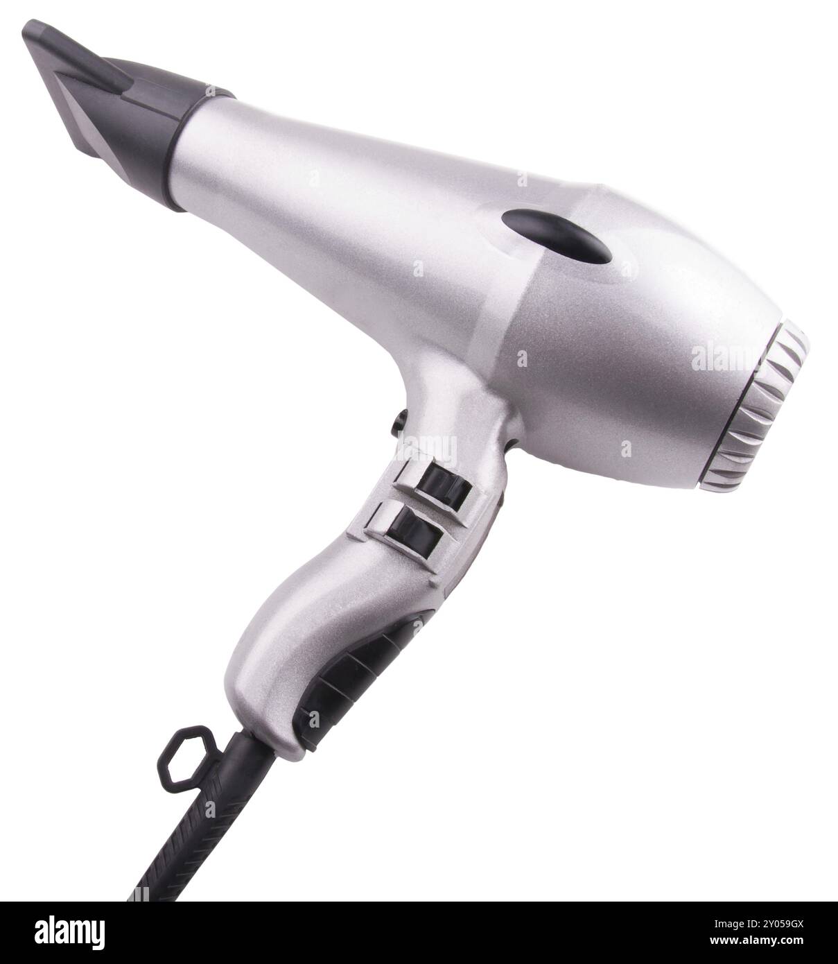 Professioneller Haartrockner für den Friseursalon. Leistungsstark, langlebig und effizient – unverzichtbar für atemberaubende Frisuren. Perfekt für den Salon Stockfoto
