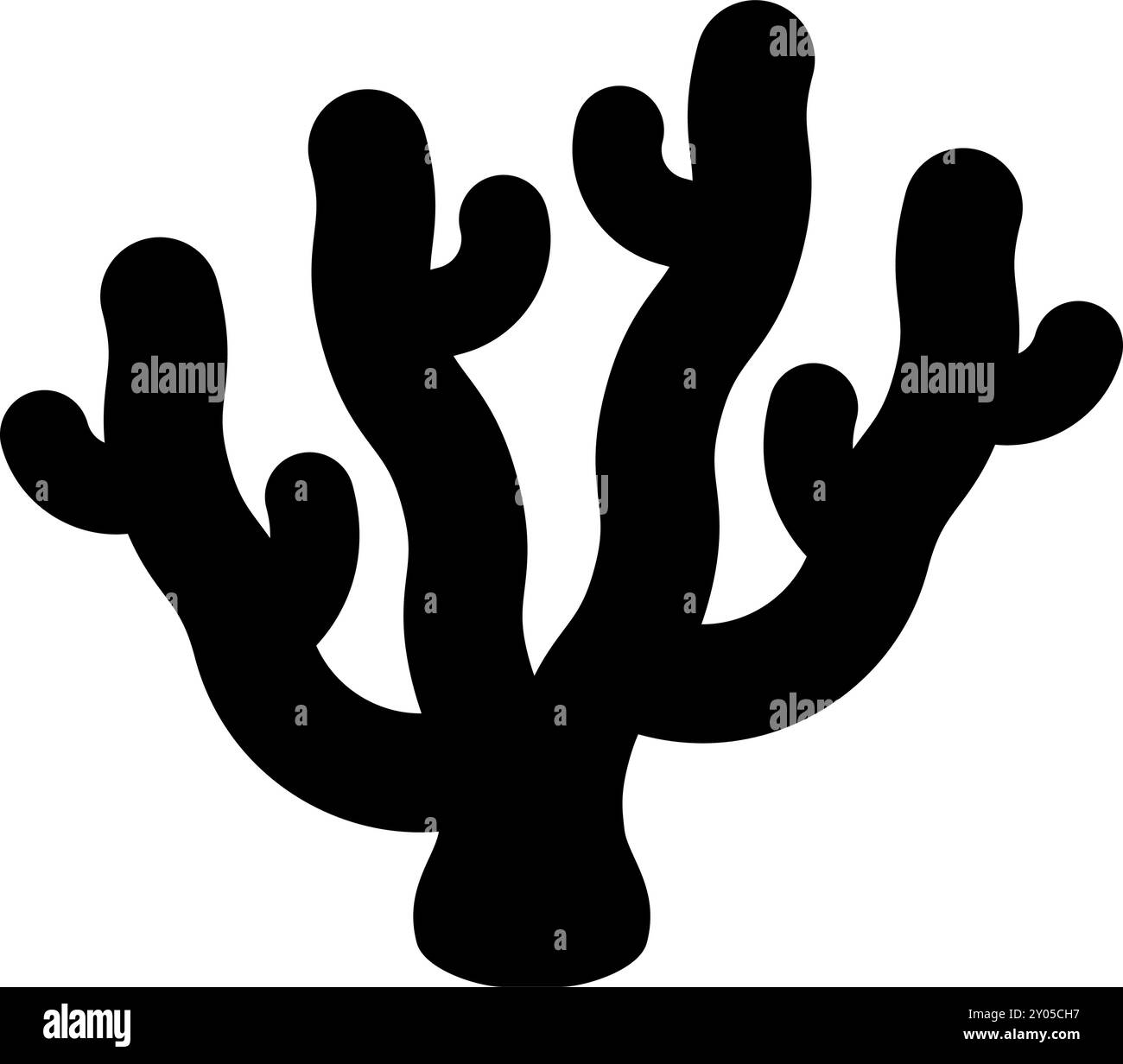 Korallensymbol schwarz Farbe Vektor Illustration Bild flach Stil einfach Stock Vektor