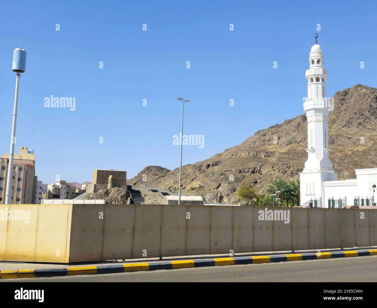 Der Ort der Schlacht am Graben Khandaq Ahzab oder der Konföderierten war Teil des Konflikts zwischen den Muslimen und den Qurash, den 7 Moscheen c Stockfoto