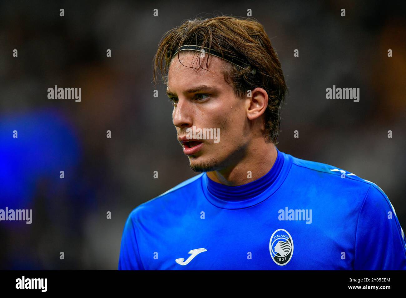 Mailand, Italien. 30. August 2024. Marco Carnesecchi von Atalanta bereitet sich vor dem Spiel der Serie A zwischen Inter und Atalanta bei Giuseppe Meazza in Mailand auf. Stockfoto