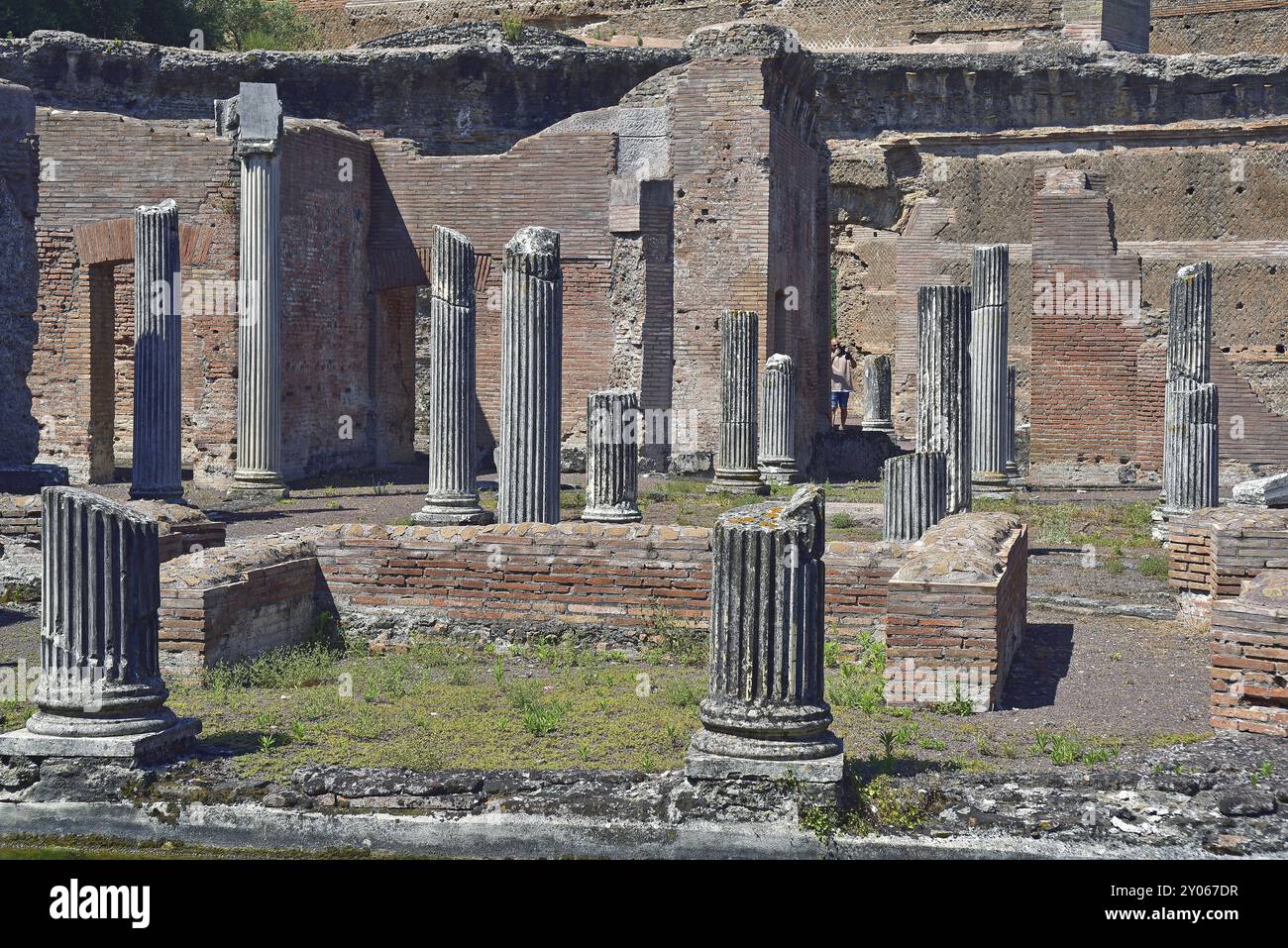 Teatro Maritimo, Fragment, Ausgrabungen in Tivoli, Villa Adriana Stockfoto