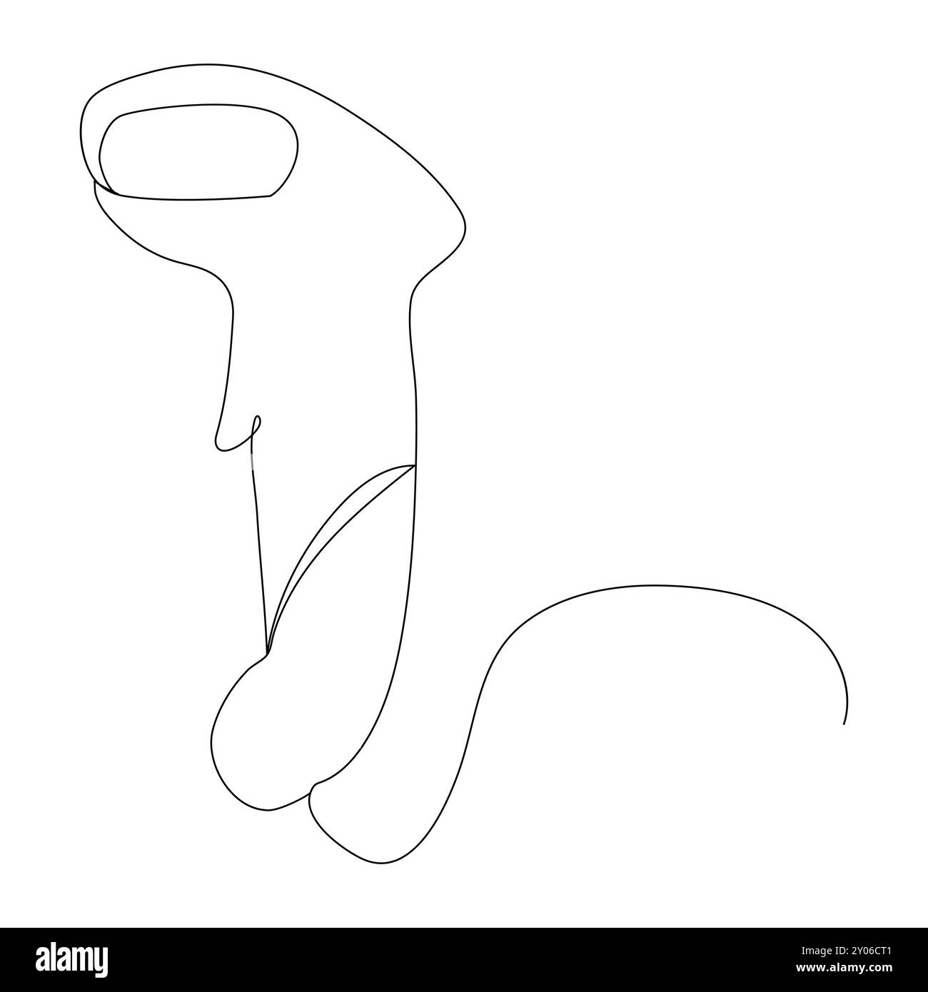 Durchgehende einzeilige Zeichnung Einzelhandel Barcode-Scanner einzeilige Zeichnung Design Vektor-grafische Illustration. Stock Vektor