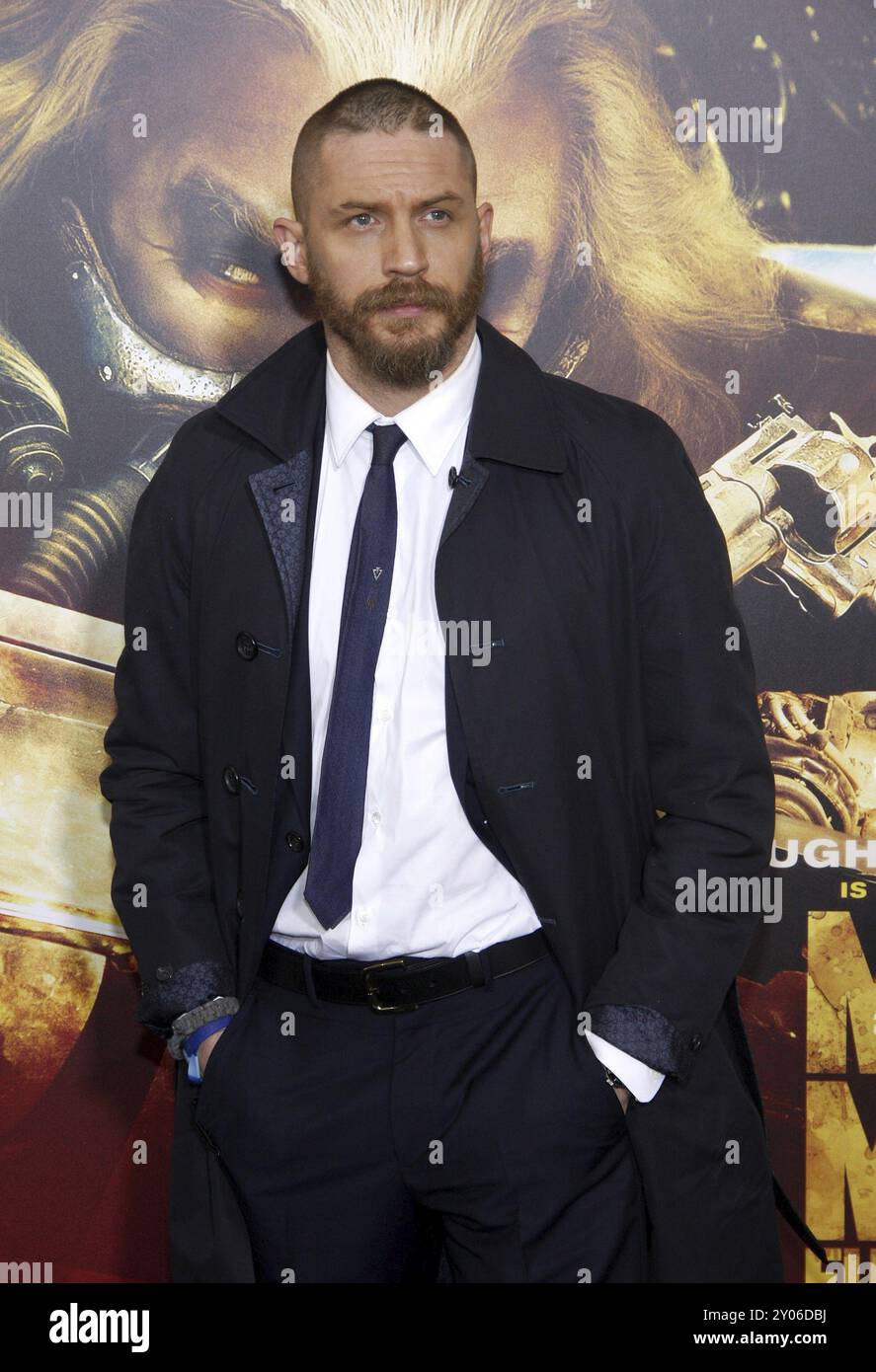 Tom Hardy bei der Premiere von „Mad Max: Fury Road“ in Los Angeles, die am 7. Mai 2015 im TCL Chinese Theatre IMAX in Hollywood, USA, stattfand. Kredit: Lumeimage Stockfoto