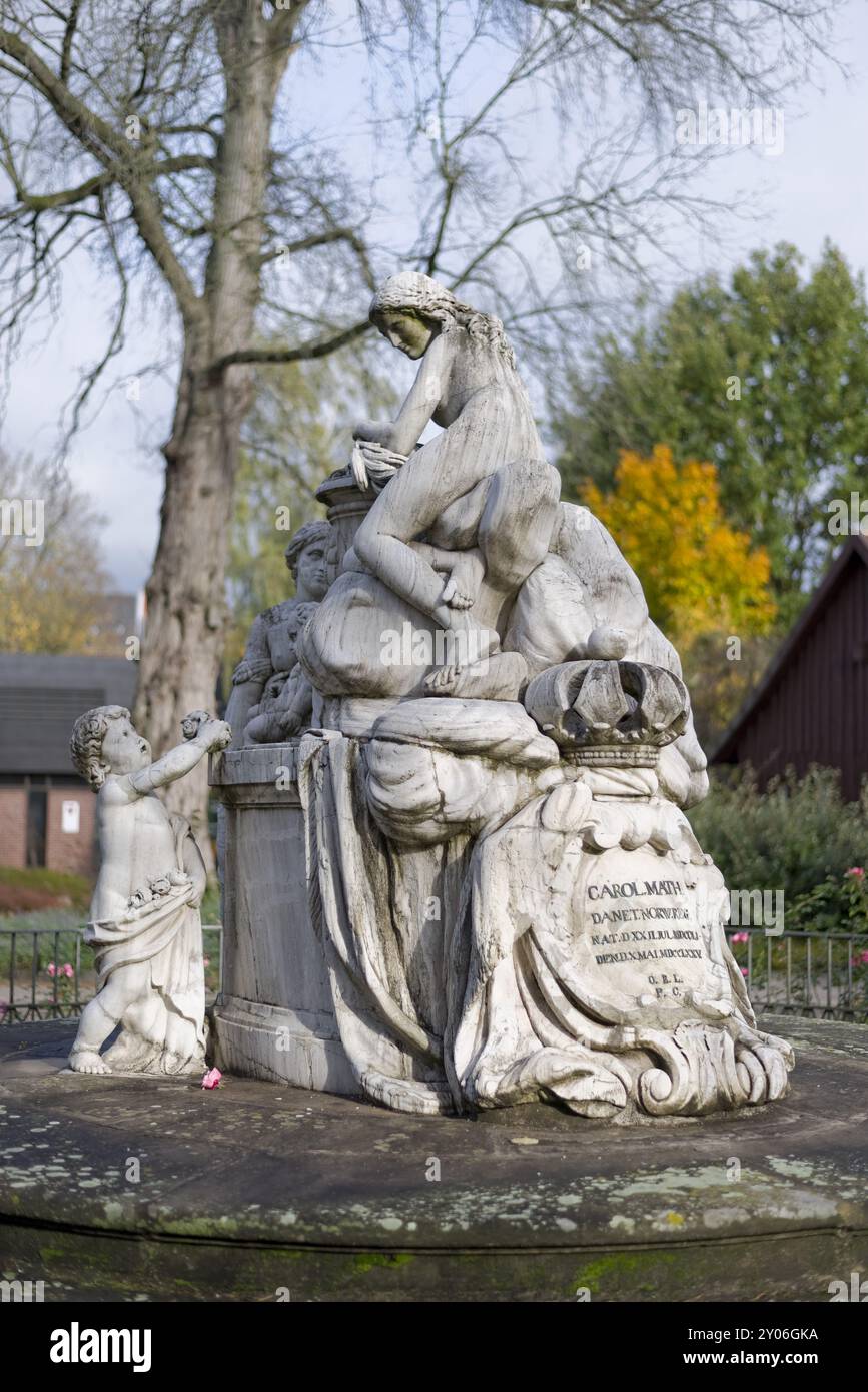 Gedenkstätte für Königin Caroline Mathilde, Celle City Park, Niedersachsen, Deutschland, Europa Stockfoto
