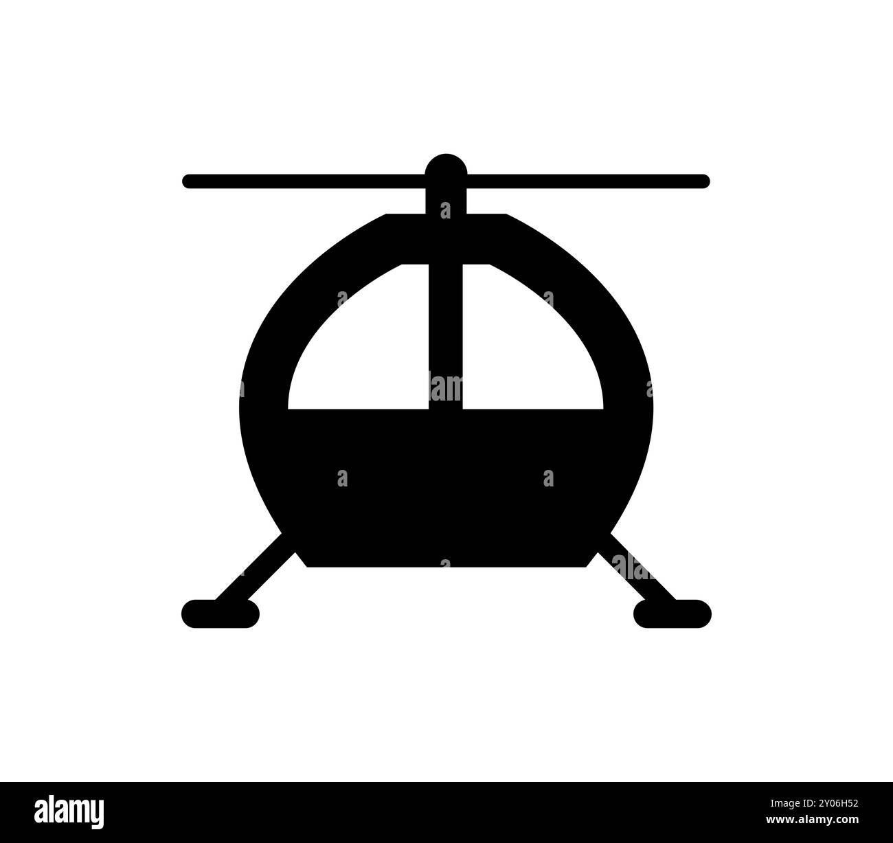 Hubschraubersymbol in Vektor auf weißem Hintergrund Stockfoto