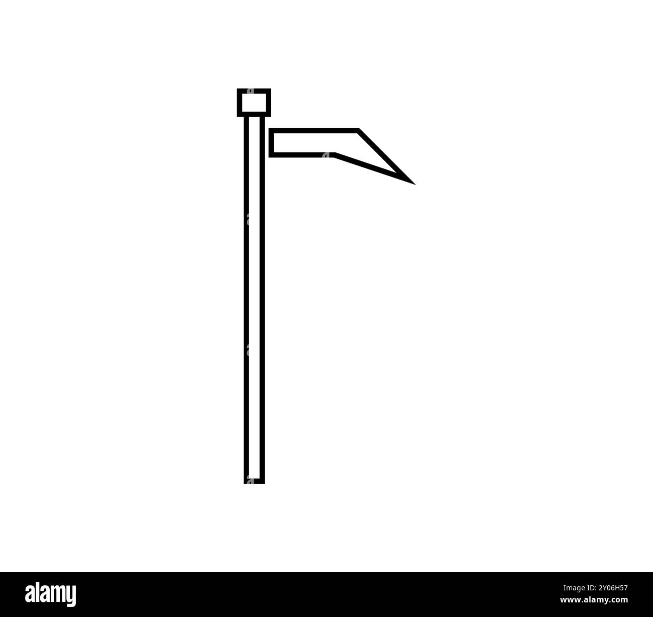 Sensensymbol im Vektor auf weißem Hintergrund Stockfoto