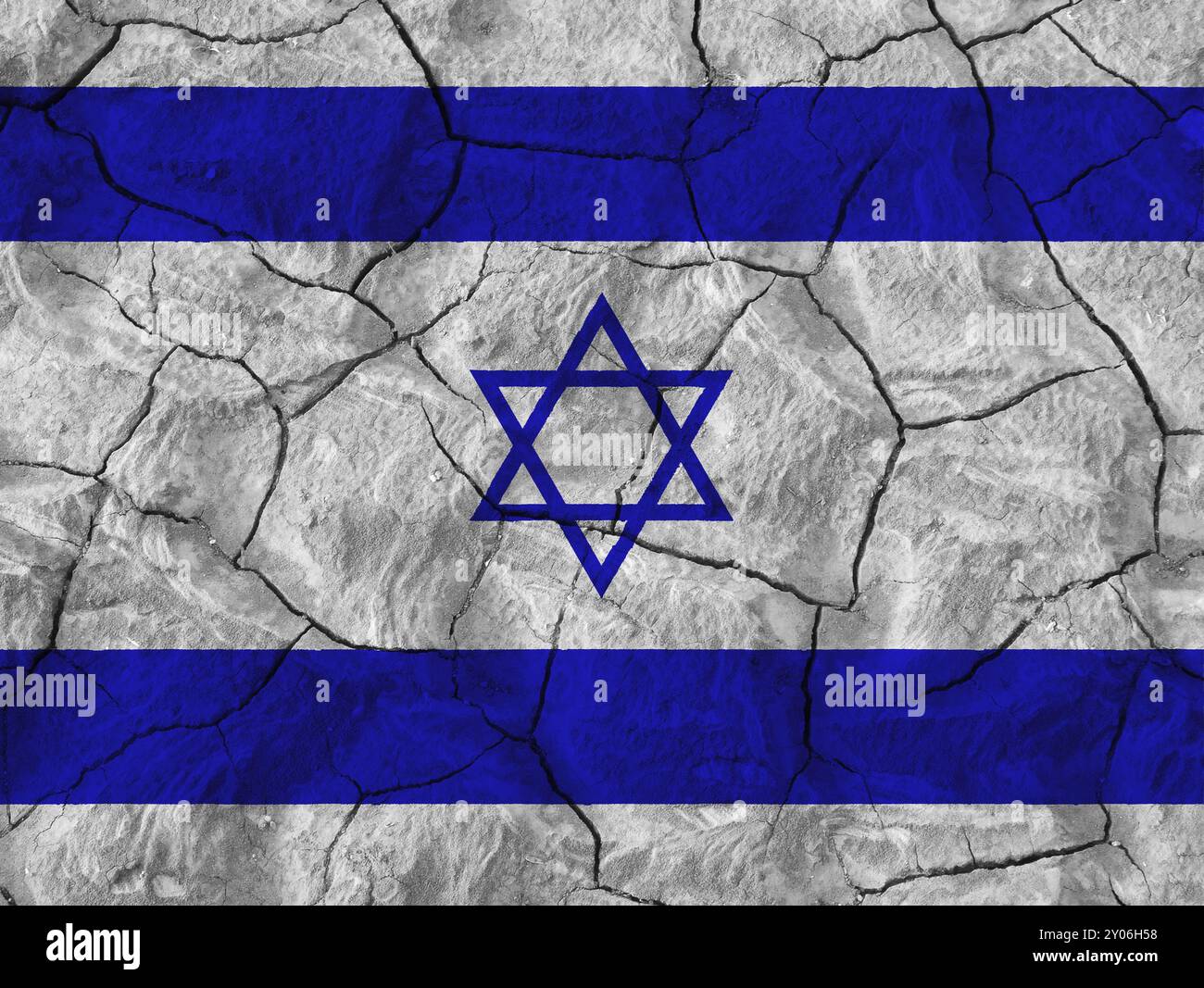 Israel-Flagge mit Textur auf einem Hintergrund Stockfoto