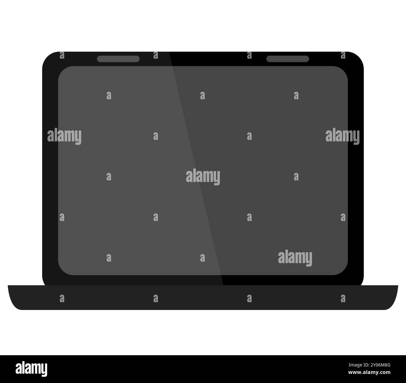 Computersymbol in Vektor auf weißem Hintergrund Stockfoto