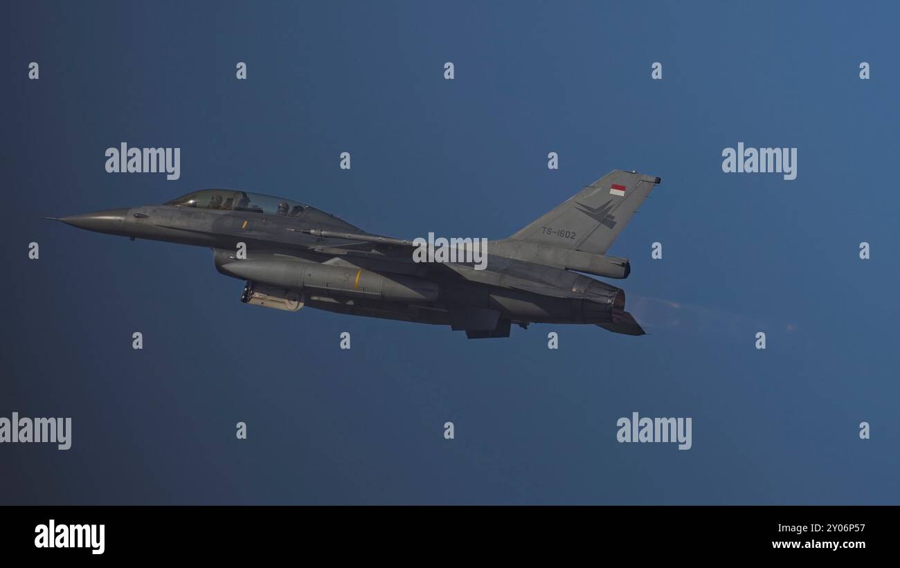 Übung Pitch Black 24 mit 20 teilnehmenden Nationen, darunter Indonesien mit der F16. Stockfoto