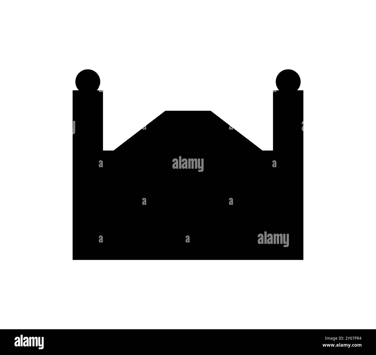 Gate-Symbol in Vektor auf weißem Hintergrund dargestellt Stockfoto