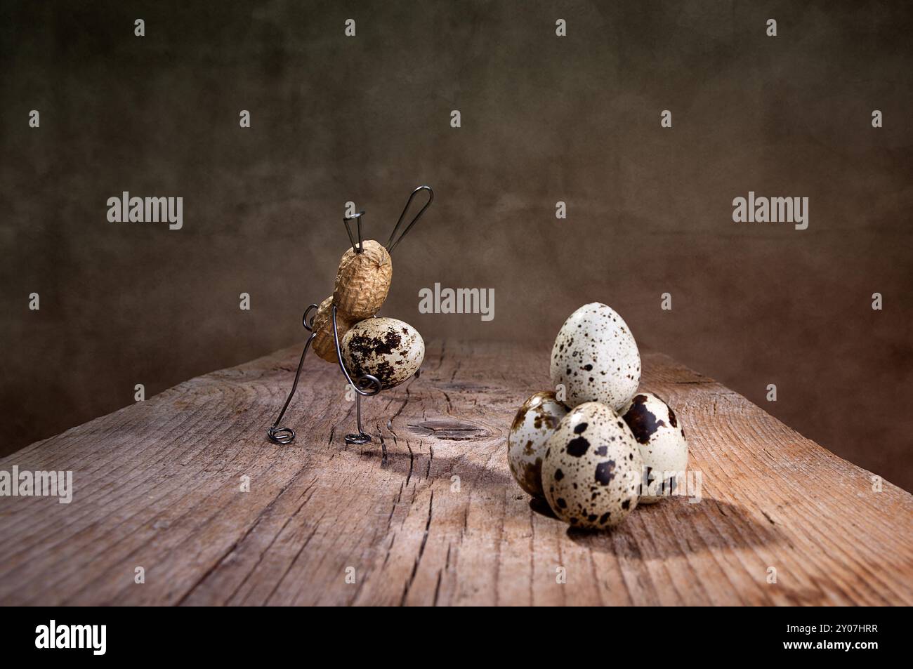 Einfache Dinge wie die Osterhasen, die sich auf Ostern vorbereiten Stockfoto