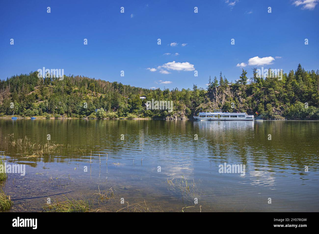 Bleiloch Damm bei Saalburg, Thüringen, Deutschland, Europa Stockfoto