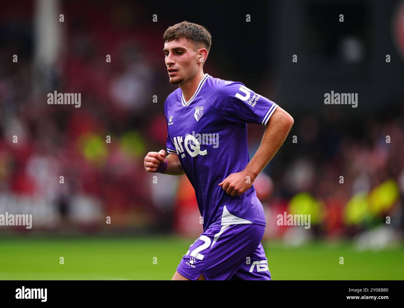 Watfords James Morris während des Sky Bet Championship Matches in der Bramall Lane, Sheffield Bilddatum: Sonntag, 1. September 2024. Stockfoto