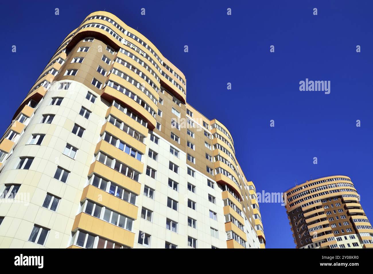 Neue Wolkenkratzer in der Gagarin Street. Kaliningrad, Russland, Europa Stockfoto