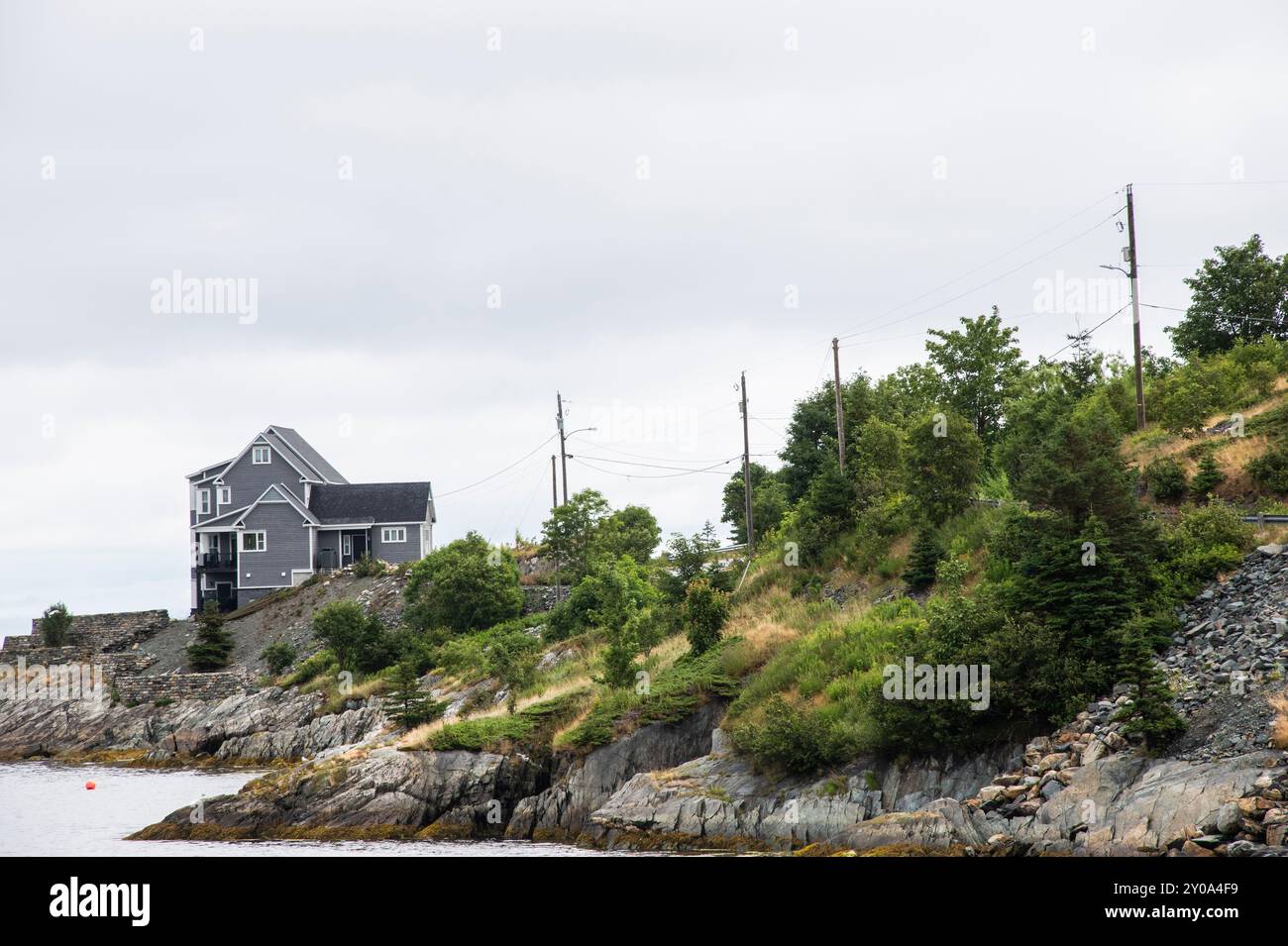 Haus am Wasser in Brigus, Neufundland & Labrador, Kanada Stockfoto