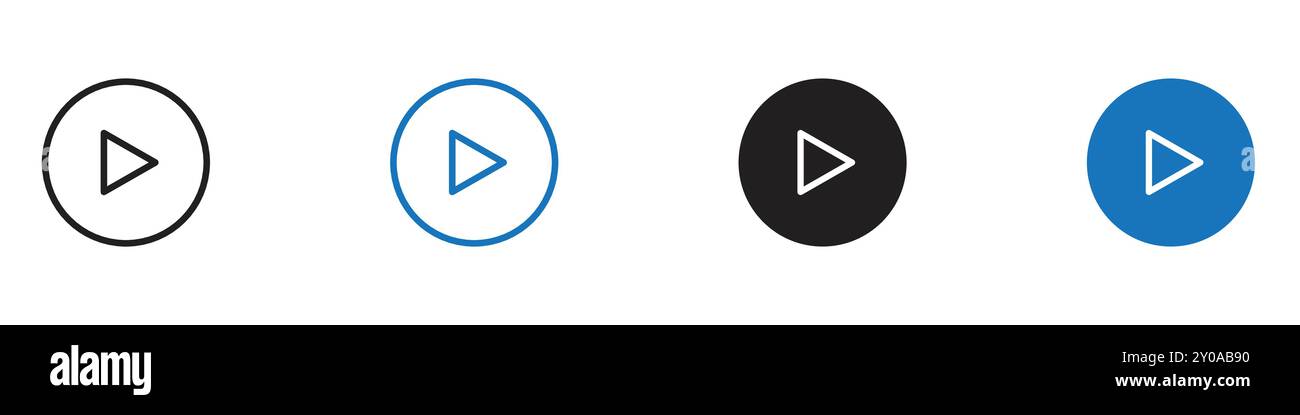Symbol für lineare Vektorgrafik oder Symbolsatz für die Web-App-benutzeroberfläche wiedergeben Stock Vektor