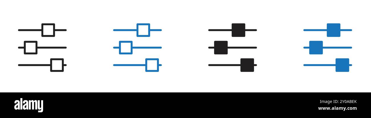 Einstellungen Symbol Linearvektorgrafik Zeichen oder Symbolsatz für Web-App-ui Stock Vektor