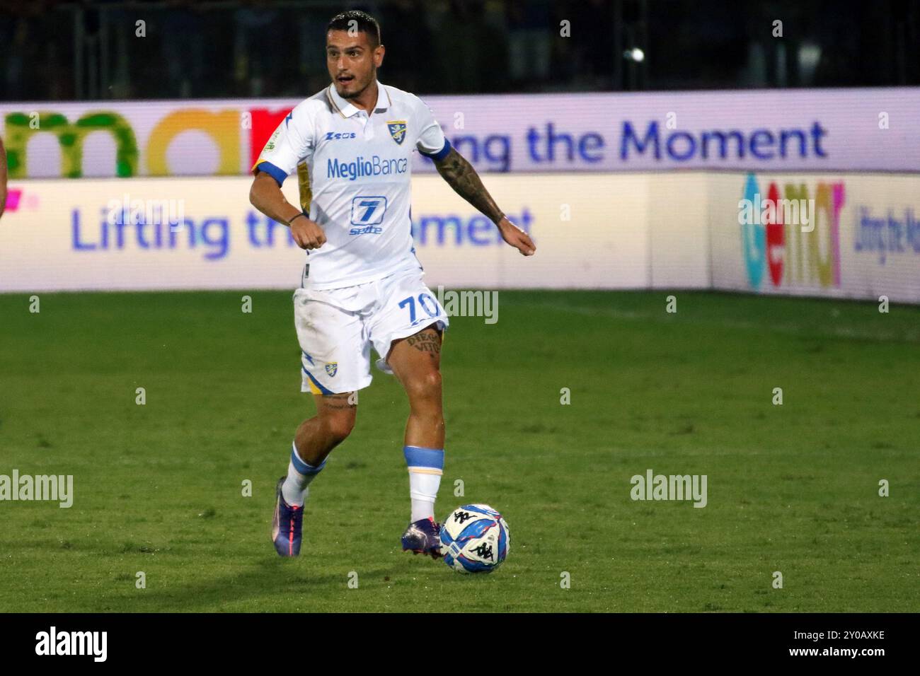 Frosinone, Italien, 1. September 2024, Anthony Partipilo im Spiel zwischen Frosinone und Juve Stabia im Benito Stirpe Stadium in Frosinone, Francesco Paris/Alamy Live News Stockfoto