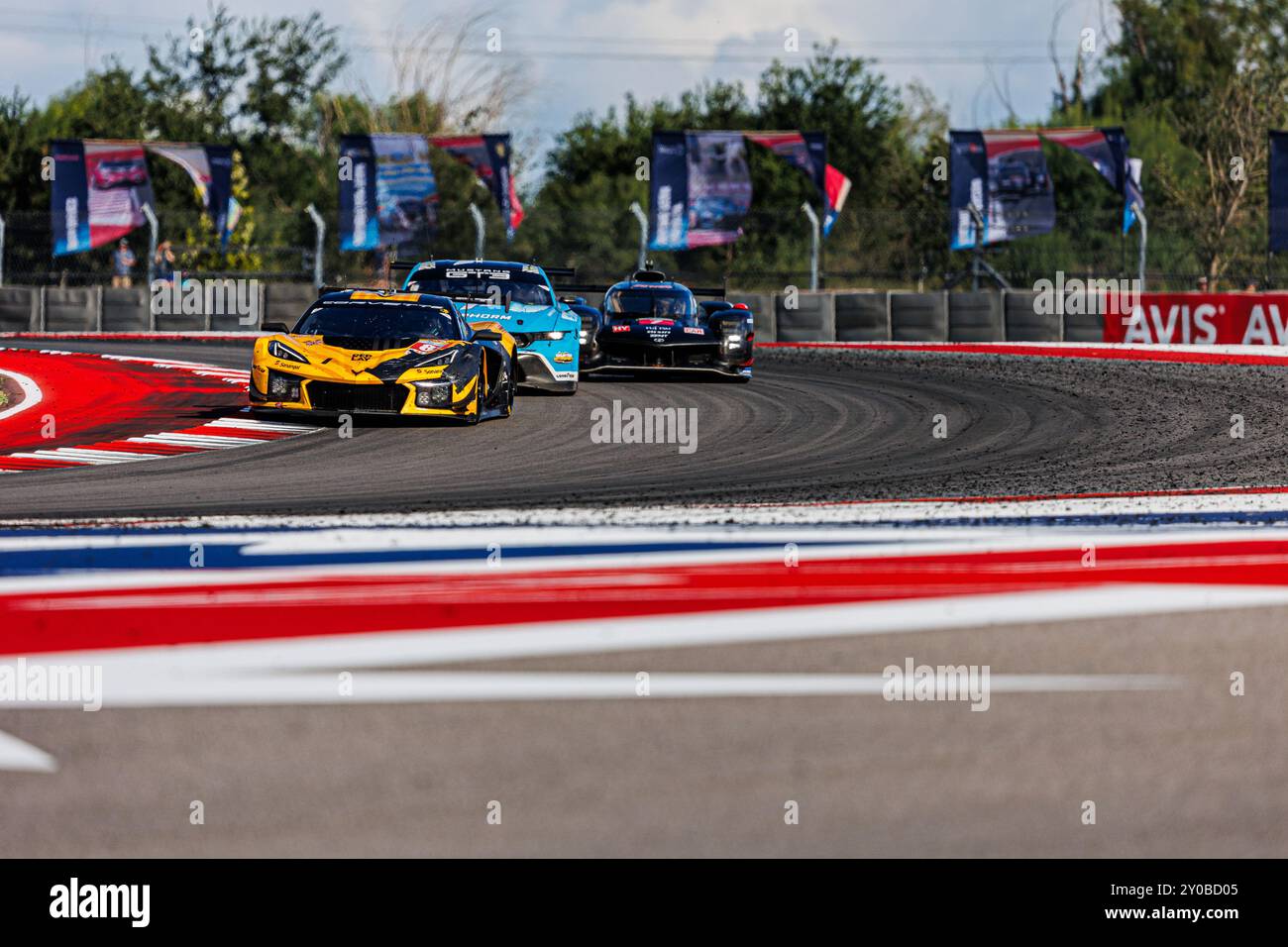 81 EASTWOOD Charlie (irl), ANDRADE Rui (ang), VAN ROMPUY Tom (bel), TF Sport, Corvette Z06 GT3.R #81, LM GT3, Action während des Lone Star Star Le Mans 2024, 6. Runde der FIA Langstreckenweltmeisterschaft 2024, vom 30. August bis 1. September 2024 auf dem Circuit of the Americas in Austin, Texas, USA - Foto Clément Luck/DPPI Credit: DPPI Live Media Stockfoto