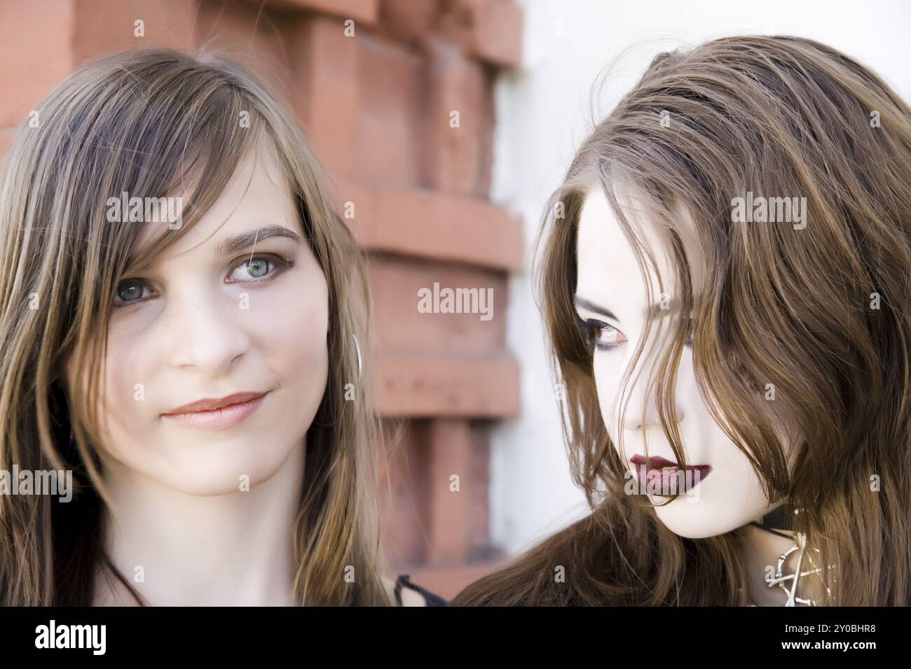 Teenager mit gotischem Make-up Stockfoto