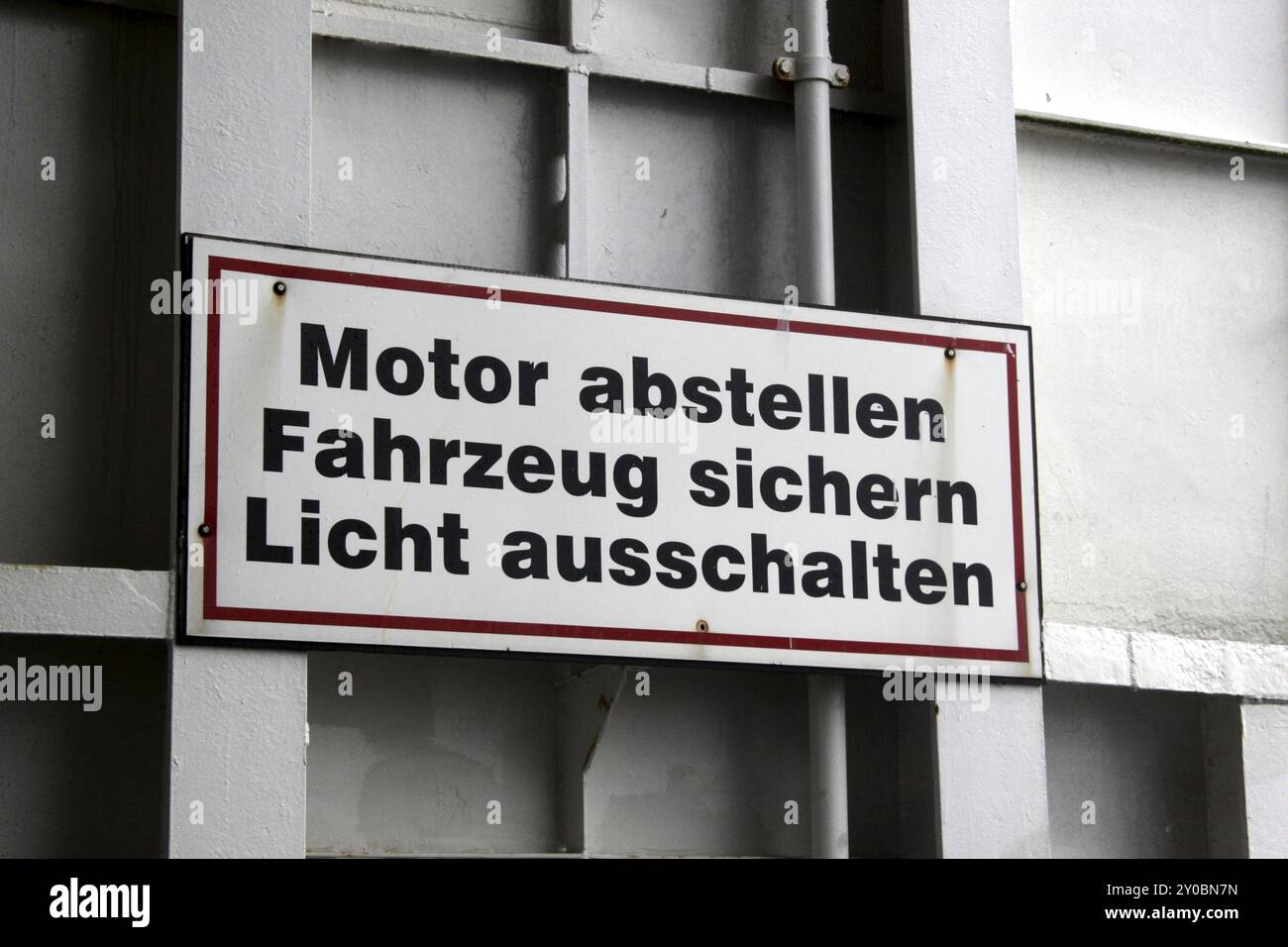 Den Motor abstellen Stockfoto