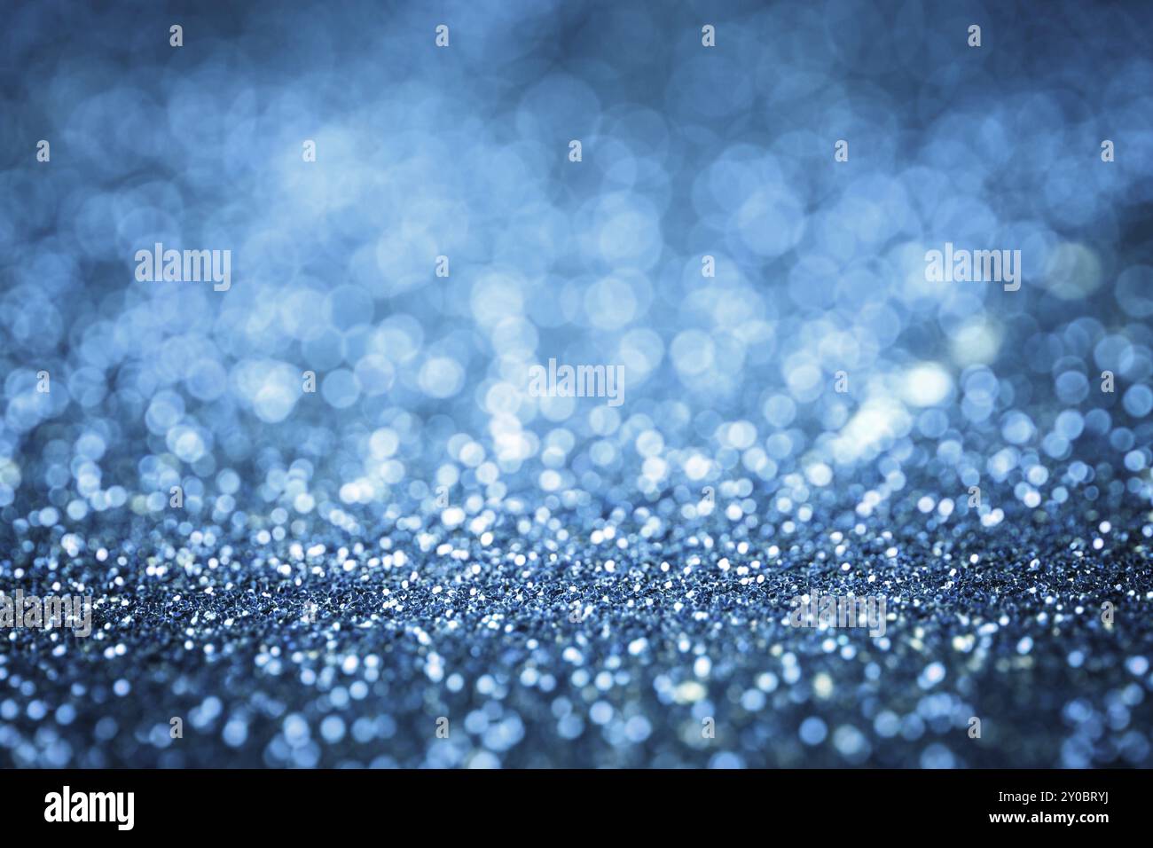 Hintergrund für weihnachten oder valentinstag mit blauem Glitzer. Makroaufnahme Stockfoto