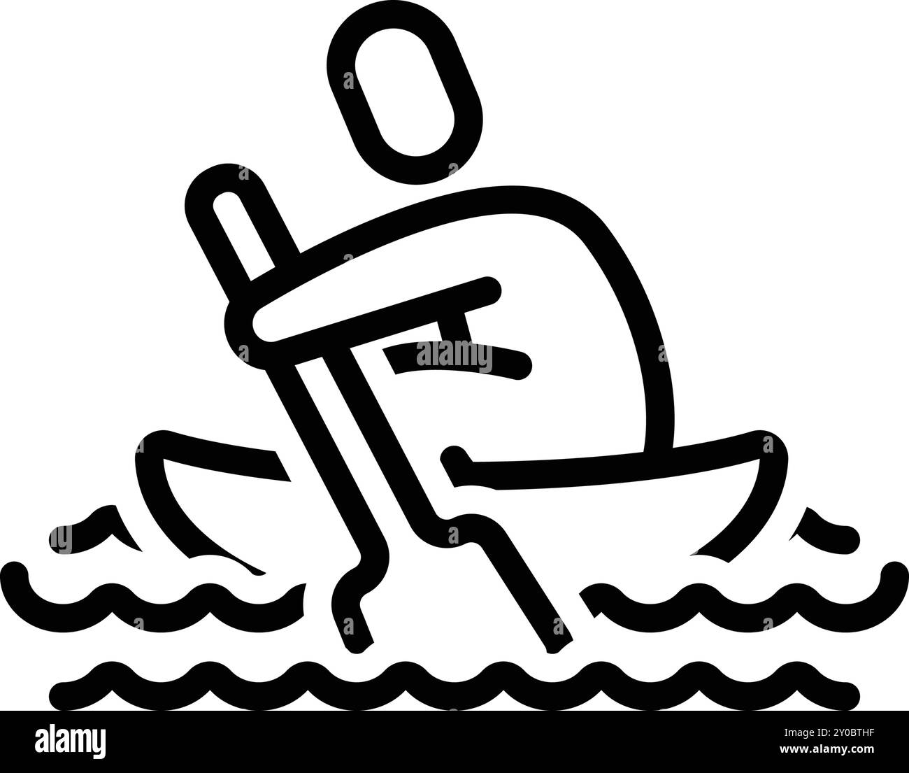 Symbol für Reihe, Paddel Stock Vektor