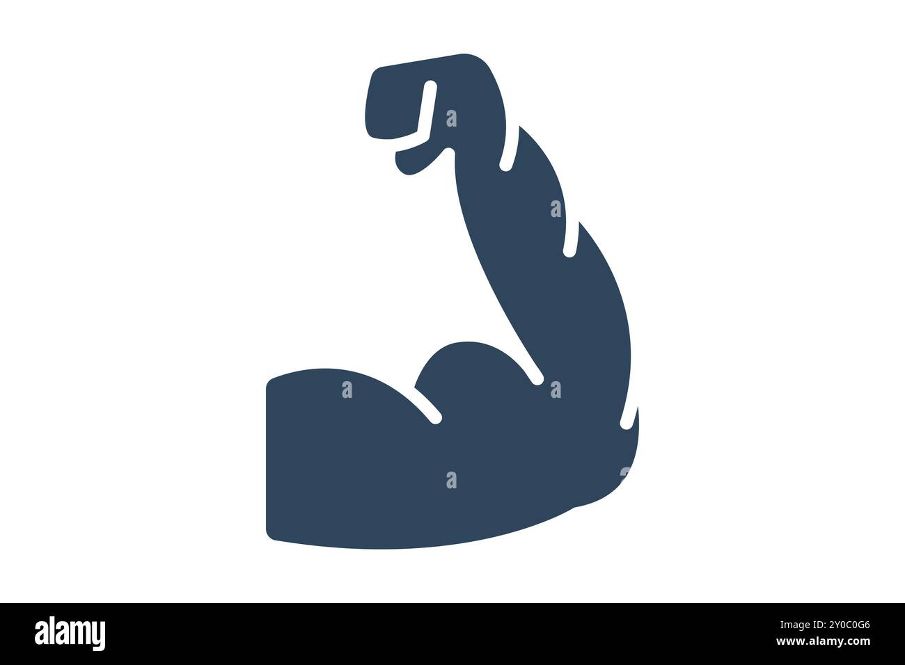 Symbol „Stärke“. Symbolstil durchgehend. Starker Arm. Symbol für SWOT. Vektorillustration für Geschäftselemente Stock Vektor