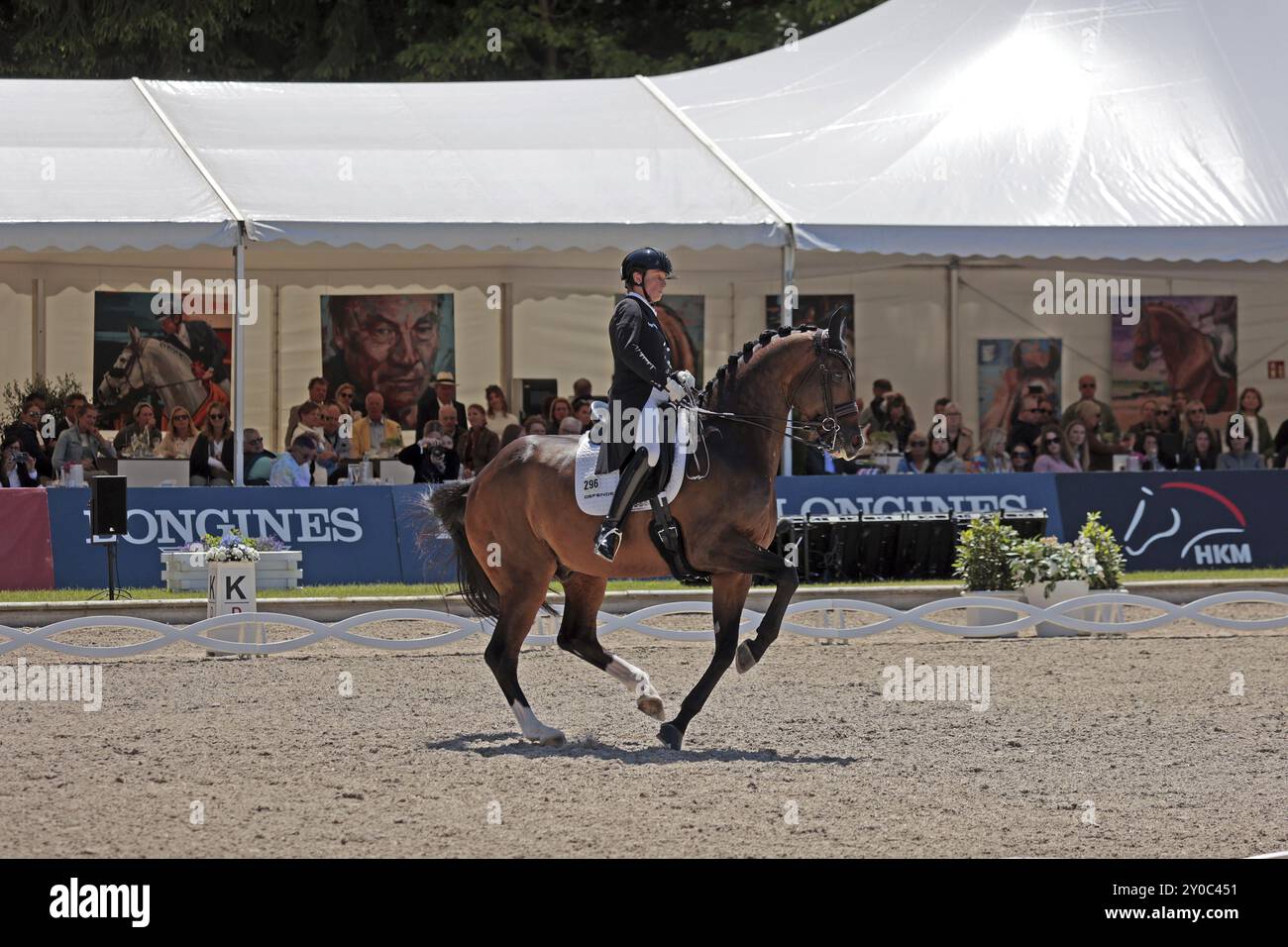 Isabell Werth auf DSP Quantaz, Dressurreiter, Olympiasieger, 2024, Balve Stockfoto