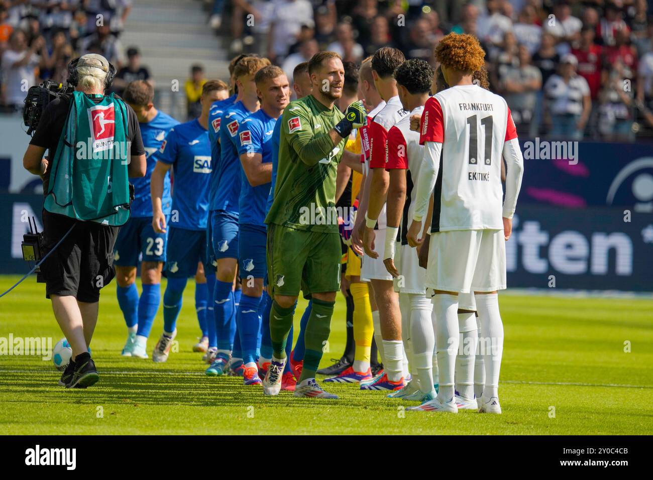 Bundesliga, 31.09.2024: Eintracht Frankfurt gegen TSG Hoffenheim, Deutsche Bank Park. Stockfoto