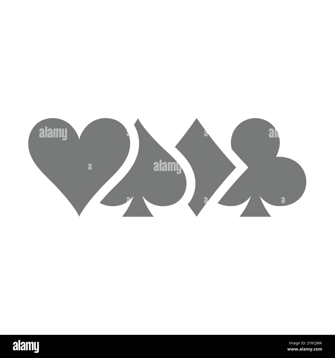 Spielkarten Symbole Vektorsymbol. Herz, Pik, Diamanten und Clubs Symbol. Stock Vektor