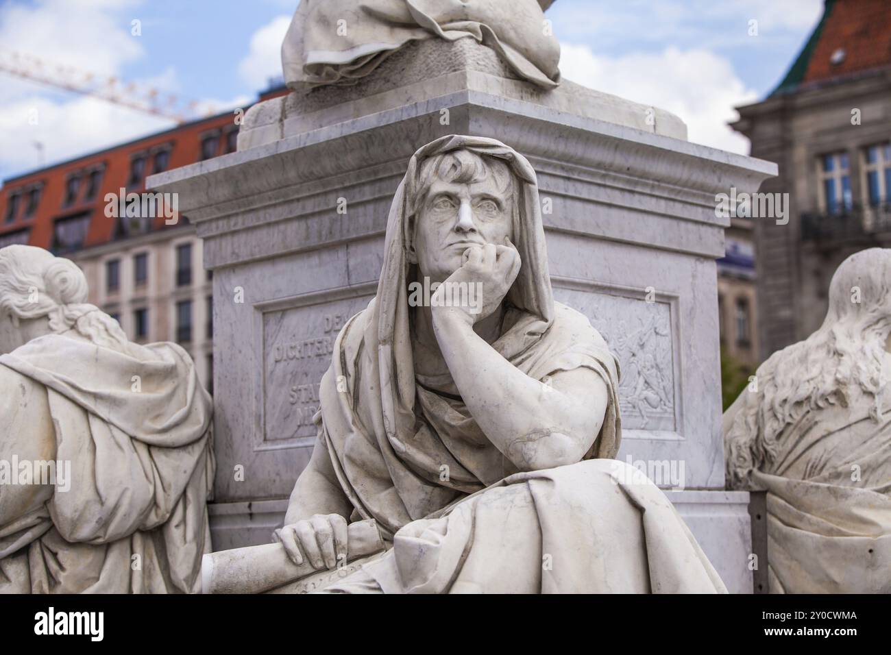 Nahaufnahme einer Denkerstatue Stockfoto