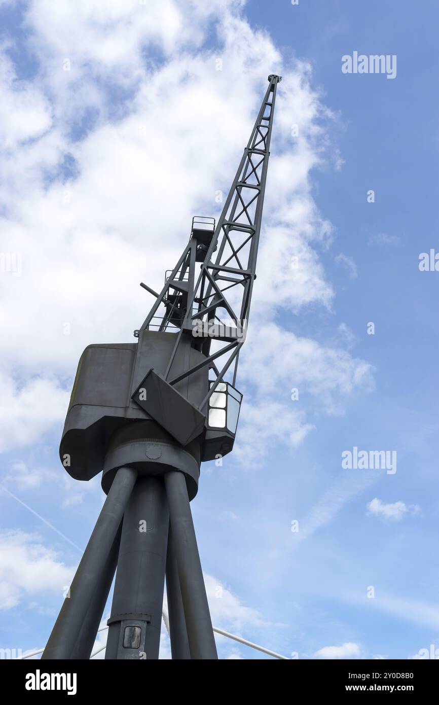 Alten Hafen Kran Stockfoto