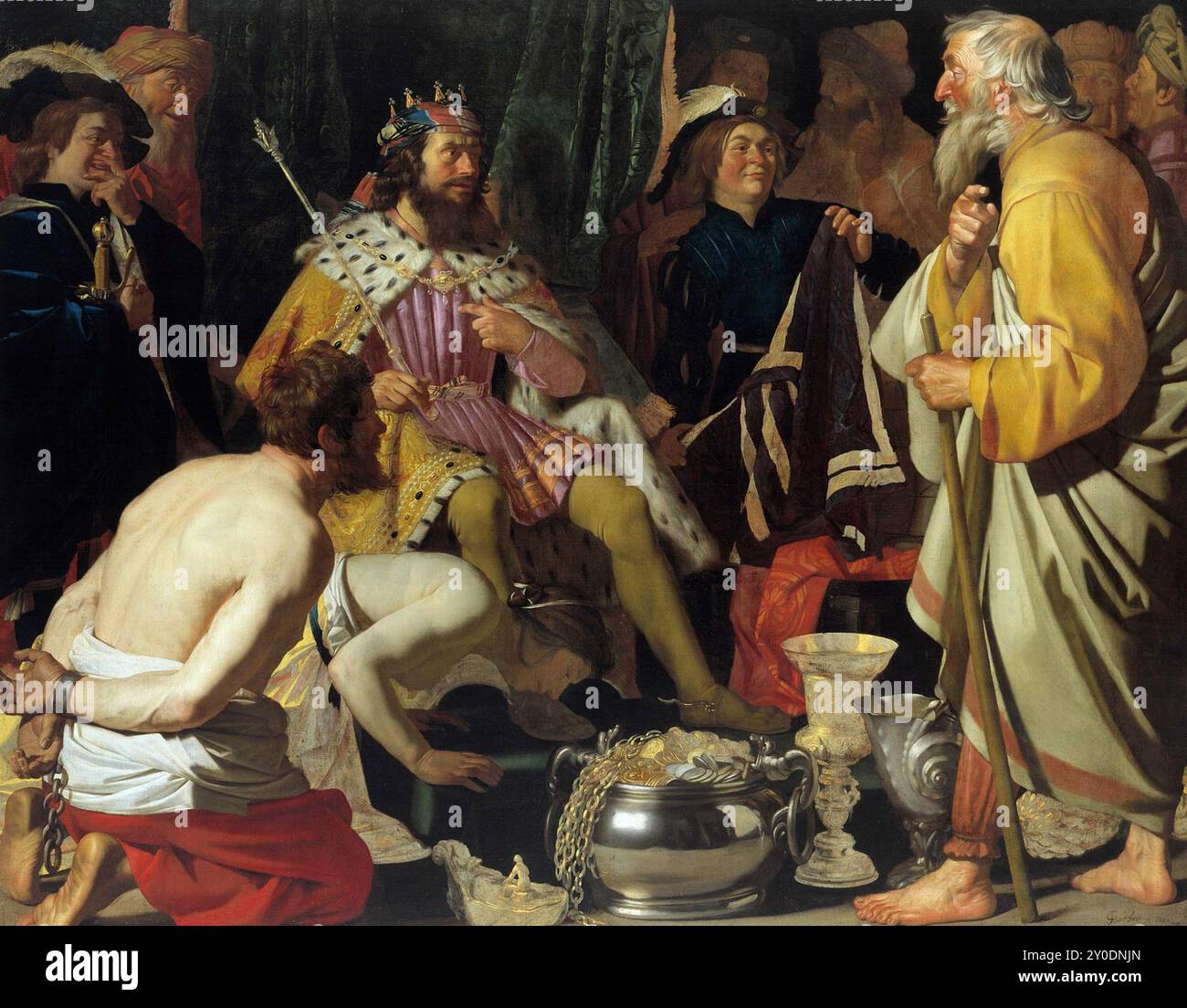 Solon und Croesus Gerard van Honthorst Stockfoto